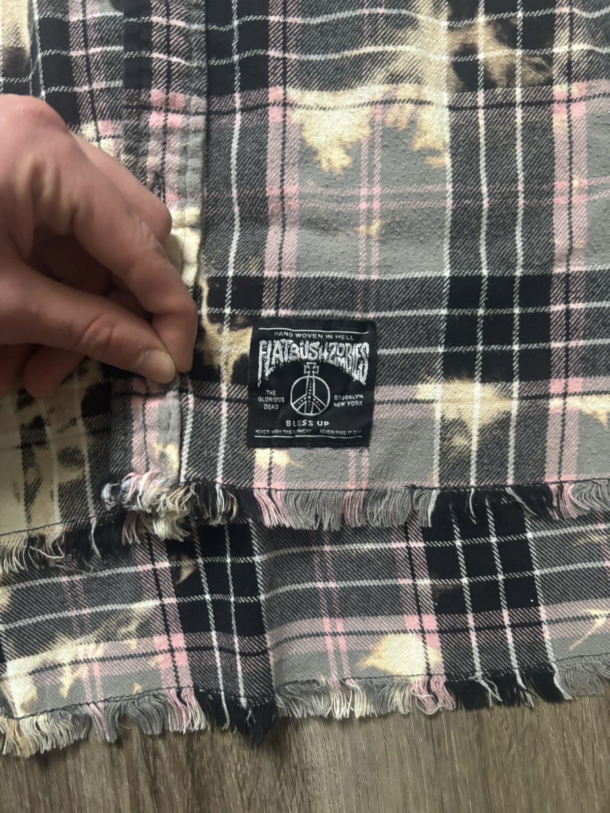 Flatbush Zombies Flatbush Zombies RARE Flannel Shirt Distressed Look A$AP Mob Size US S / EU 44-46 / 1 - 4 Thumbnail