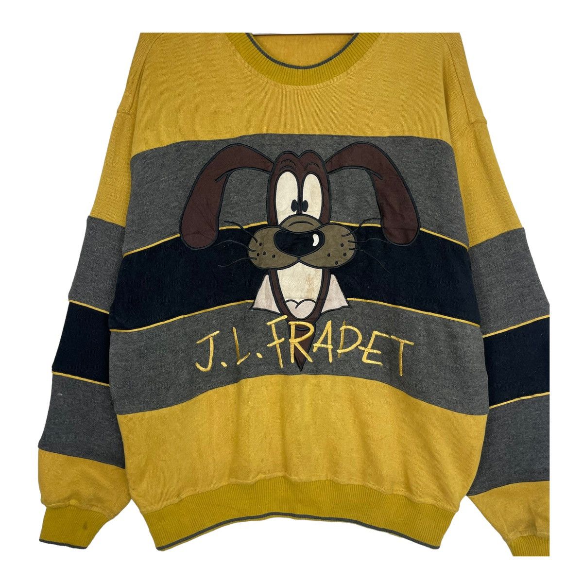 Designer × Vintage 💥JEAN LOUIS FRADET BIG LOGO MULTICOLOUR SWEATSHIRT Size US L / EU 52-54 / 3 - 5 Thumbnail