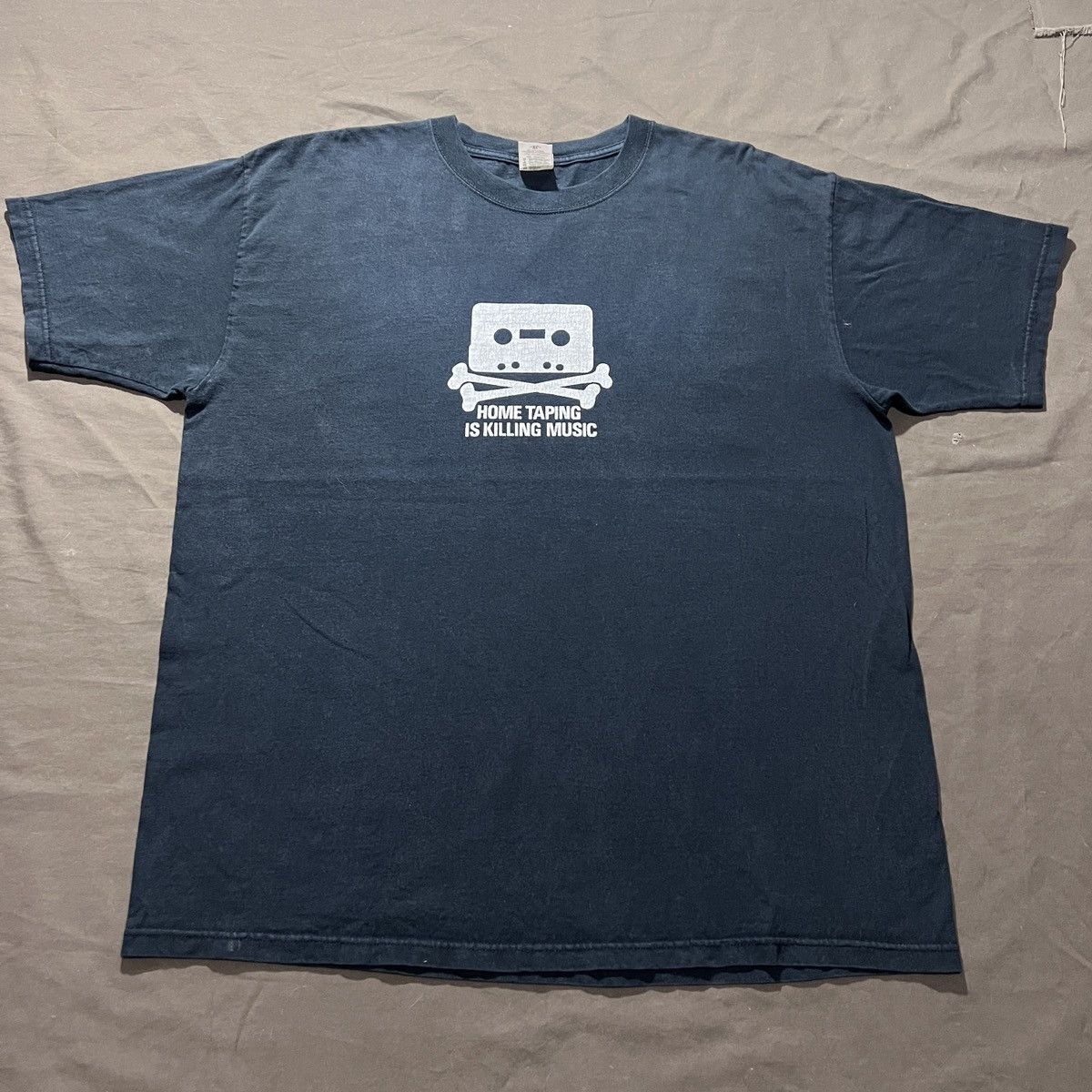Band Tees Vintage Y2K Home Taping Is Killing Music Tee XL Faded Skate Size US XL / EU 56 / 4 - 2 Thumbnail