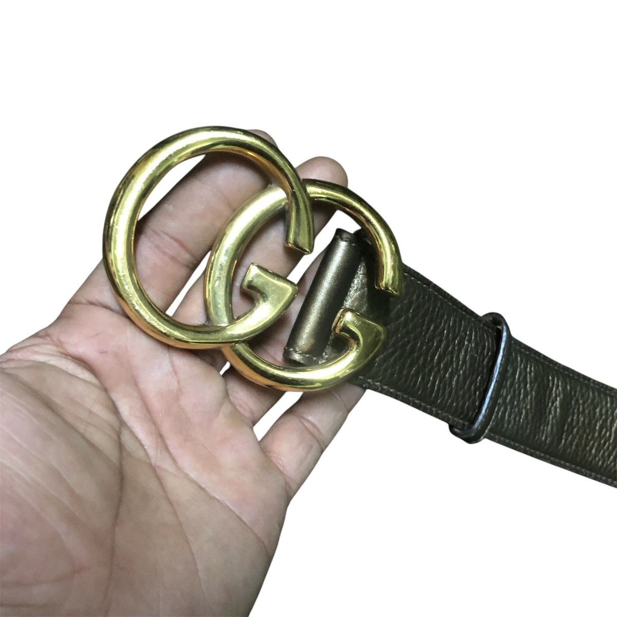 Designer × Gucci VINTAGE LEATHER BELT GUCCI 270802-214351-85-34 Size 32 - 12 Thumbnail