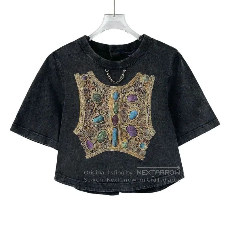 Louis Vuitton Louis Vuitton Black Gray Short Sleeve T. Size XXS / US 00 / IT 34 - 1 Thumbnail