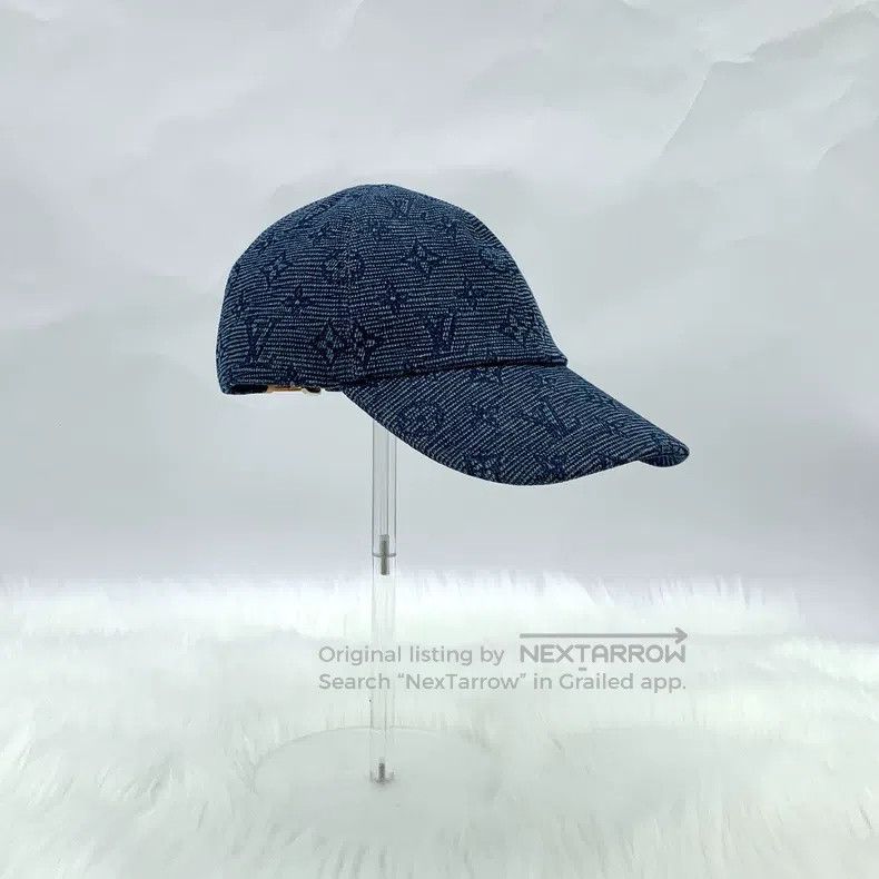 Louis Vuitton Louis Vuitton Navy blue logo full print cotton casual cap Size ONE SIZE - 2 Thumbnail