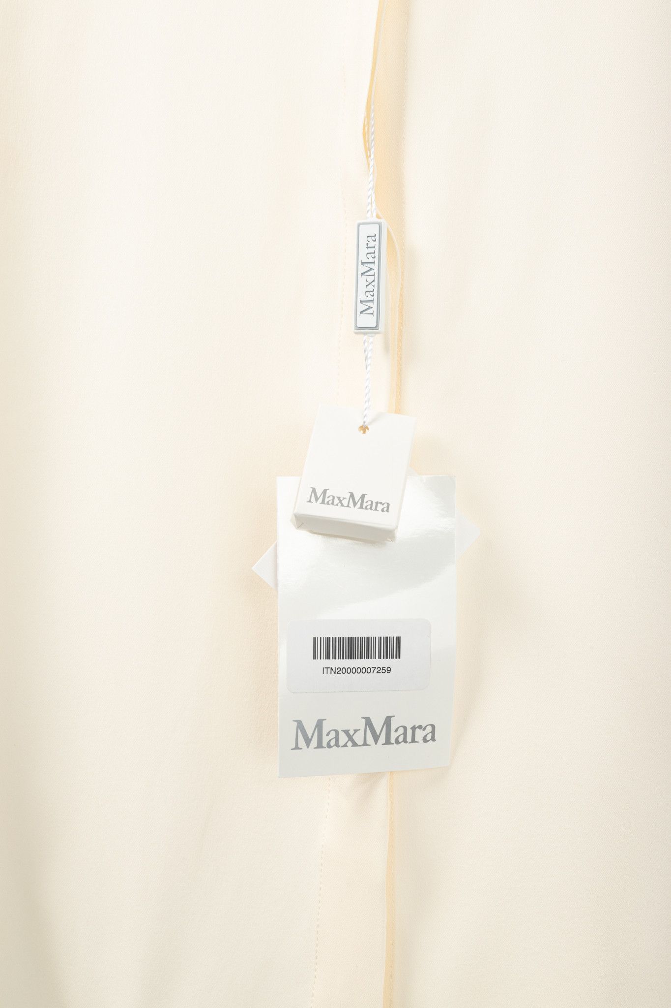 Max Mara Max Mara Filmato Ivory Silk Crepe de Chine Buttoned Blouse Size M / US 6-8 / IT 42-44 - 7 Thumbnail