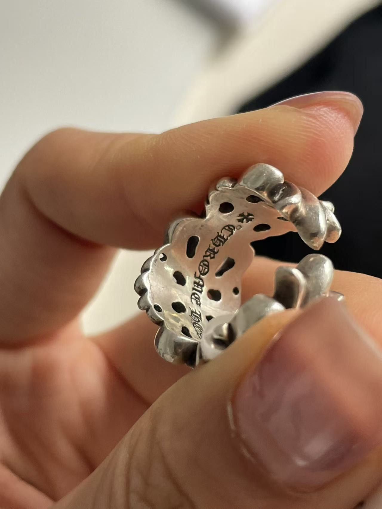 Chrome Hearts Chrome Hearts Silver Floral Cross Ring Size ONE SIZE - 10 Thumbnail