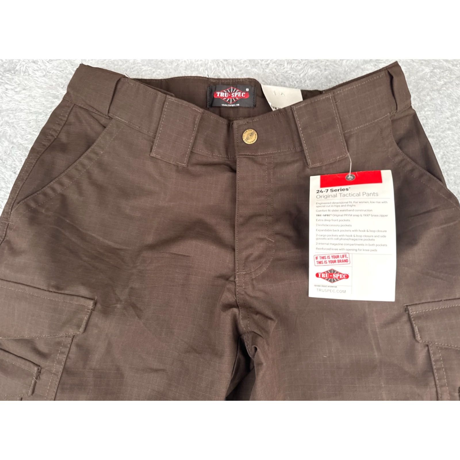 Vintage TRU-SPEC Pants Women 6 Brown Rip-Stop Cargo 24-7 Series LEO 30x28 NEW Size 28" / US 6 / IT 42 - 4 Thumbnail