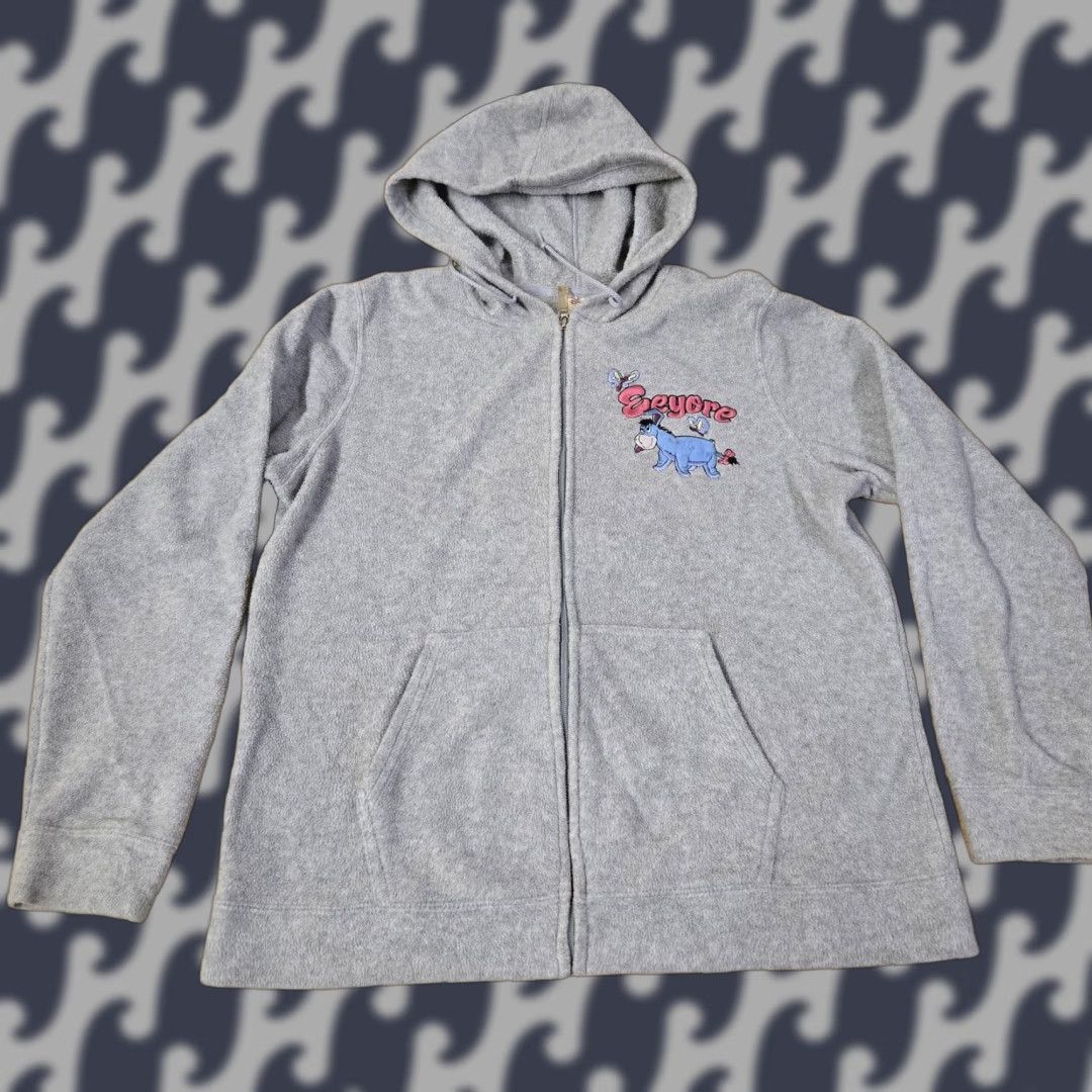 Disney Disney Hoodie Womens M Gray Eeyore Full Zip Sweatshirt Winnie the Pooh Size M / US 6-8 / IT 42-44 - 1 Thumbnail