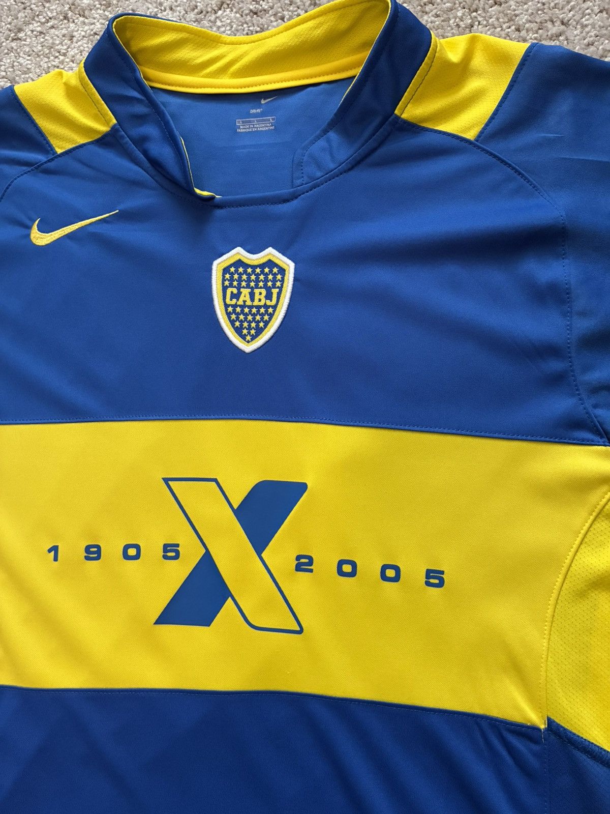 Nike 2005/2006 Boca Juniors Home Kit Size US L / EU 52-54 / 3 - 3 Thumbnail