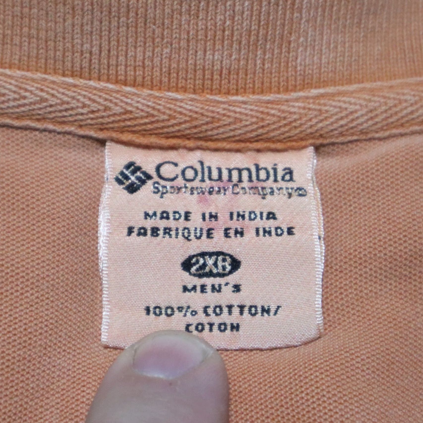 Vintage Columbia Polo Shirt Short Sleeve Casual Golf Rugby Men's Big & Tall 2XLB XXL Orange Logo Cotton Polo Shirt Cols Mens Size US XXL / EU 58 / 5 - 3 Thumbnail