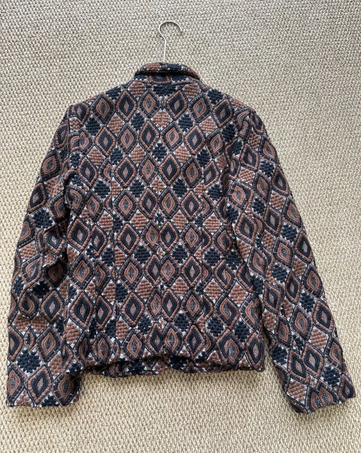 Comme des Garcons Comme des Garçons Vintage Geometric Jacquard Short Coat K23 Size S / US 4 / IT 40 - 7 Thumbnail