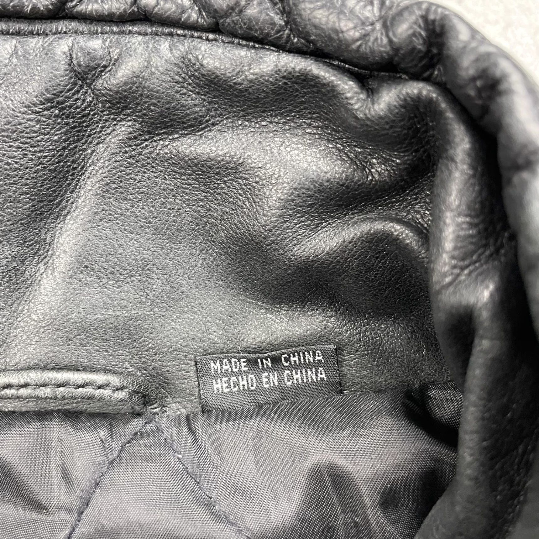 Members Only VINTAGE Members Only Jacket Mens Large Black Leather Bomber Quilted Lined 90s Size US L / EU 52-54 / 3 - 5 Thumbnail