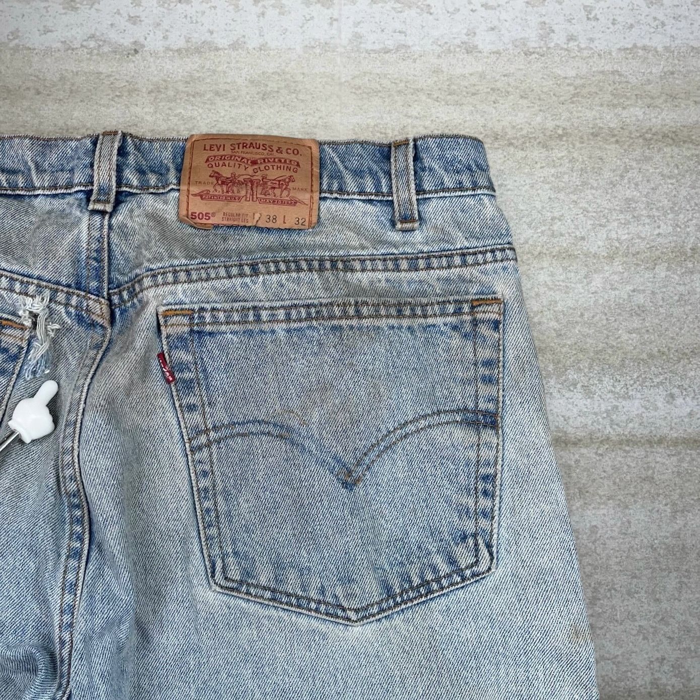 Levi's Vintage 90s Levis Jeans 38x26 Regular Straight Light Wash Size US 38 / EU 54 - 3 Thumbnail