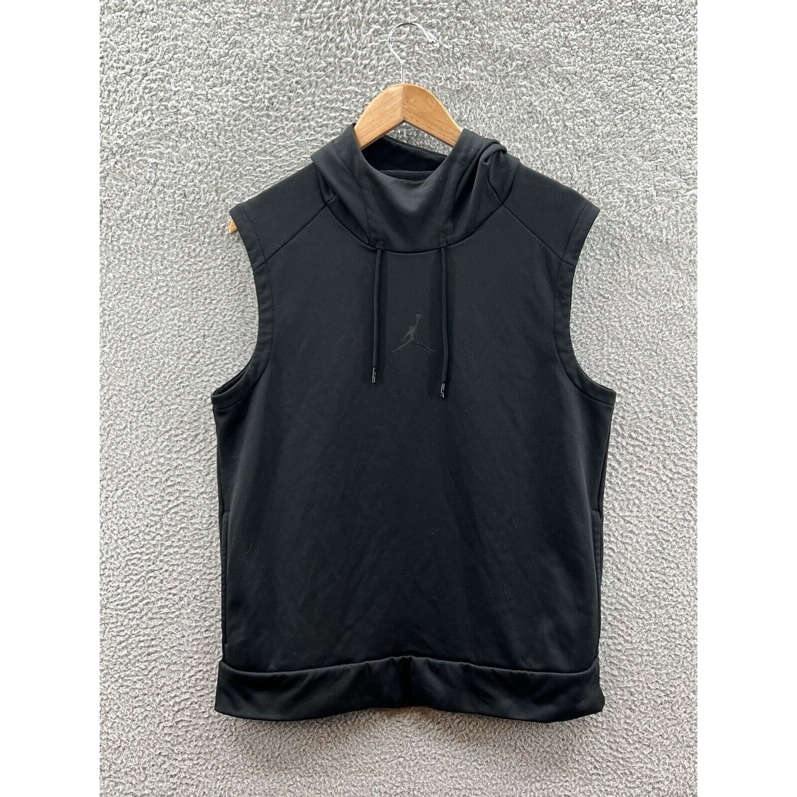 Jordan Brand Jordan Black Sleeveless Hoodie Sweatshirt Pockets 843142-010 Size US M / EU 48-50 / 2 - 1 Thumbnail