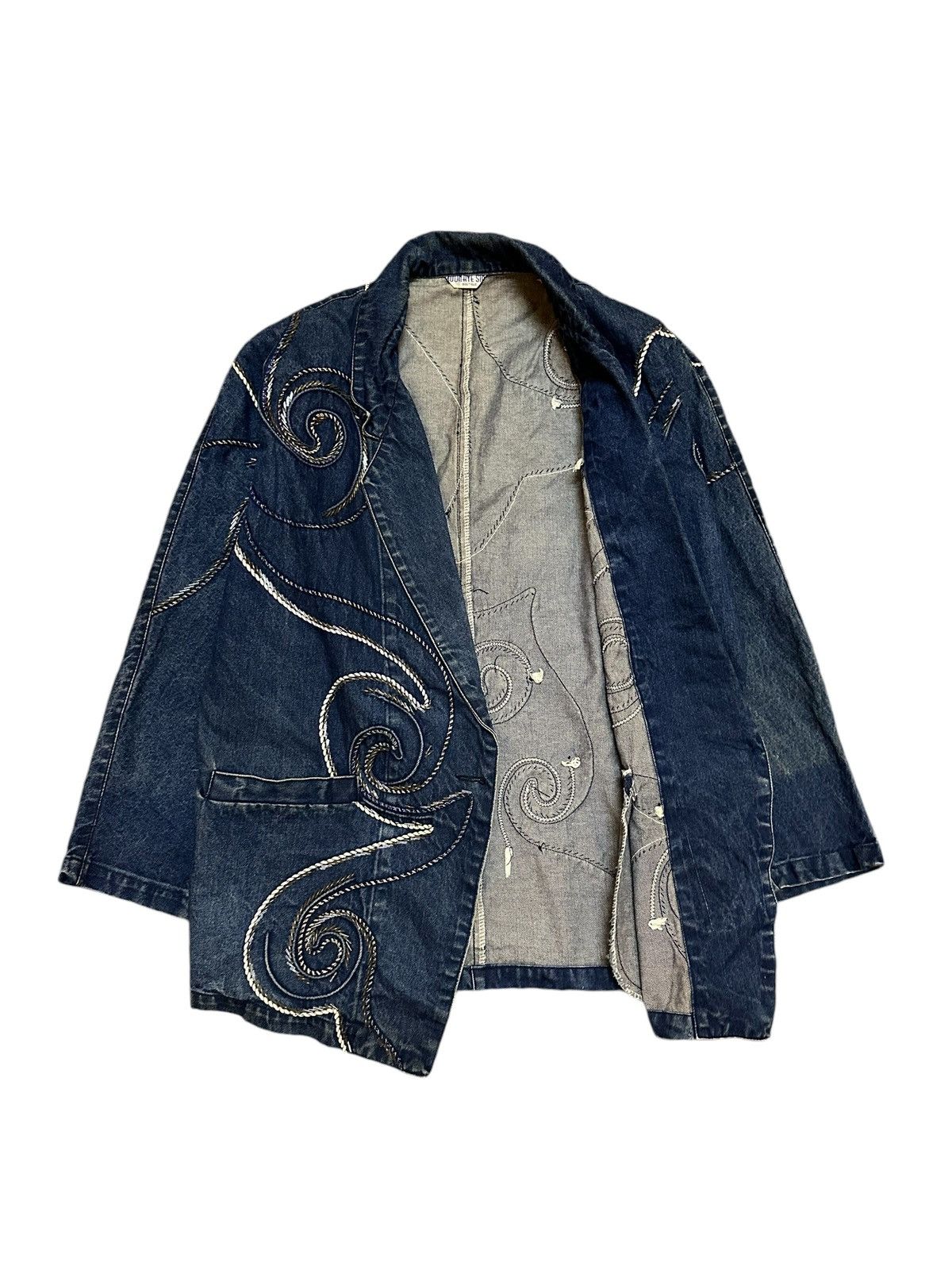 Japanese Brand vintage denim blazer rare design Size US M / EU 48-50 / 2 - 5 Thumbnail