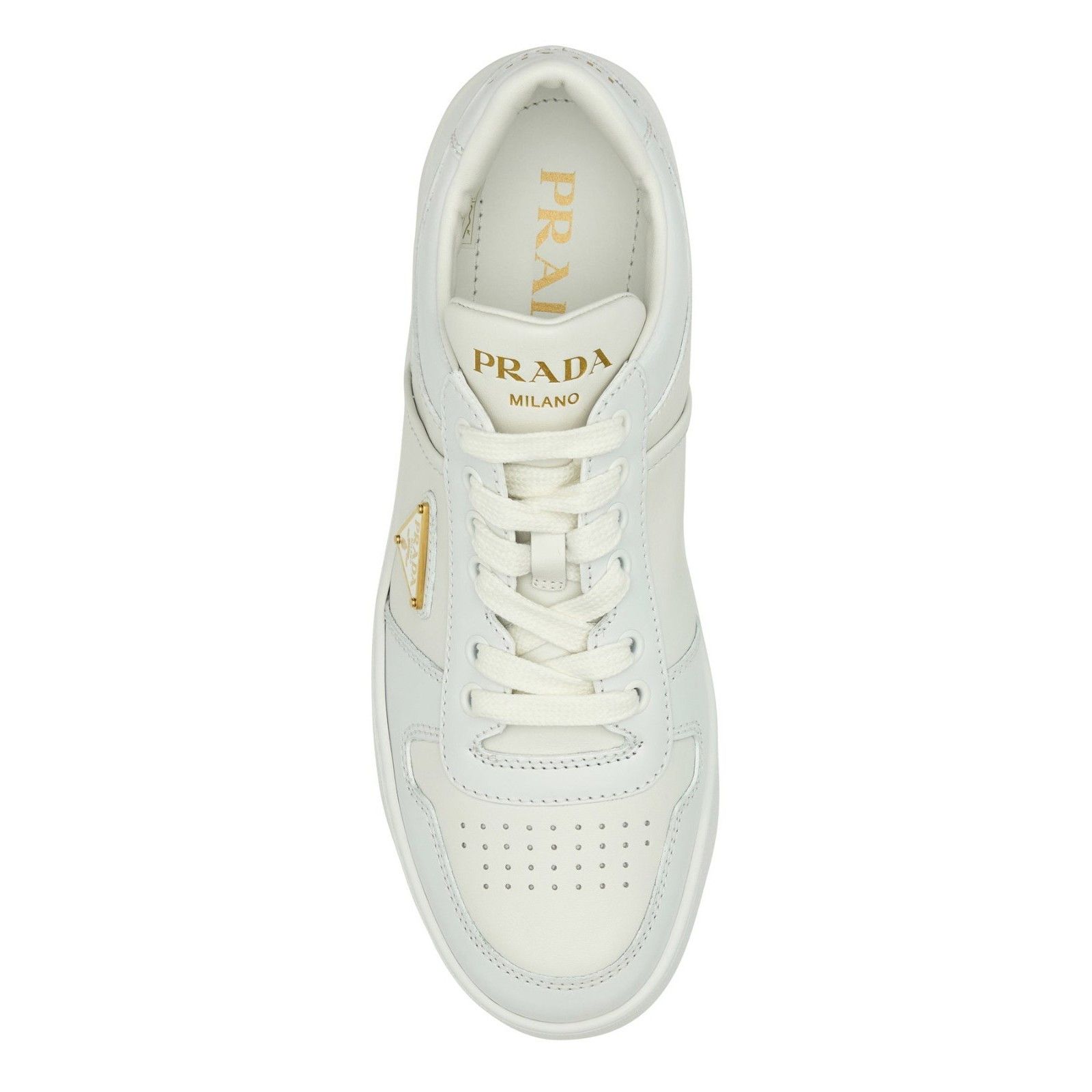 Prada PRADA Downtown White Leather Sneakers New And Authentic (Wom Size US 10 / IT 40 - 4 Thumbnail