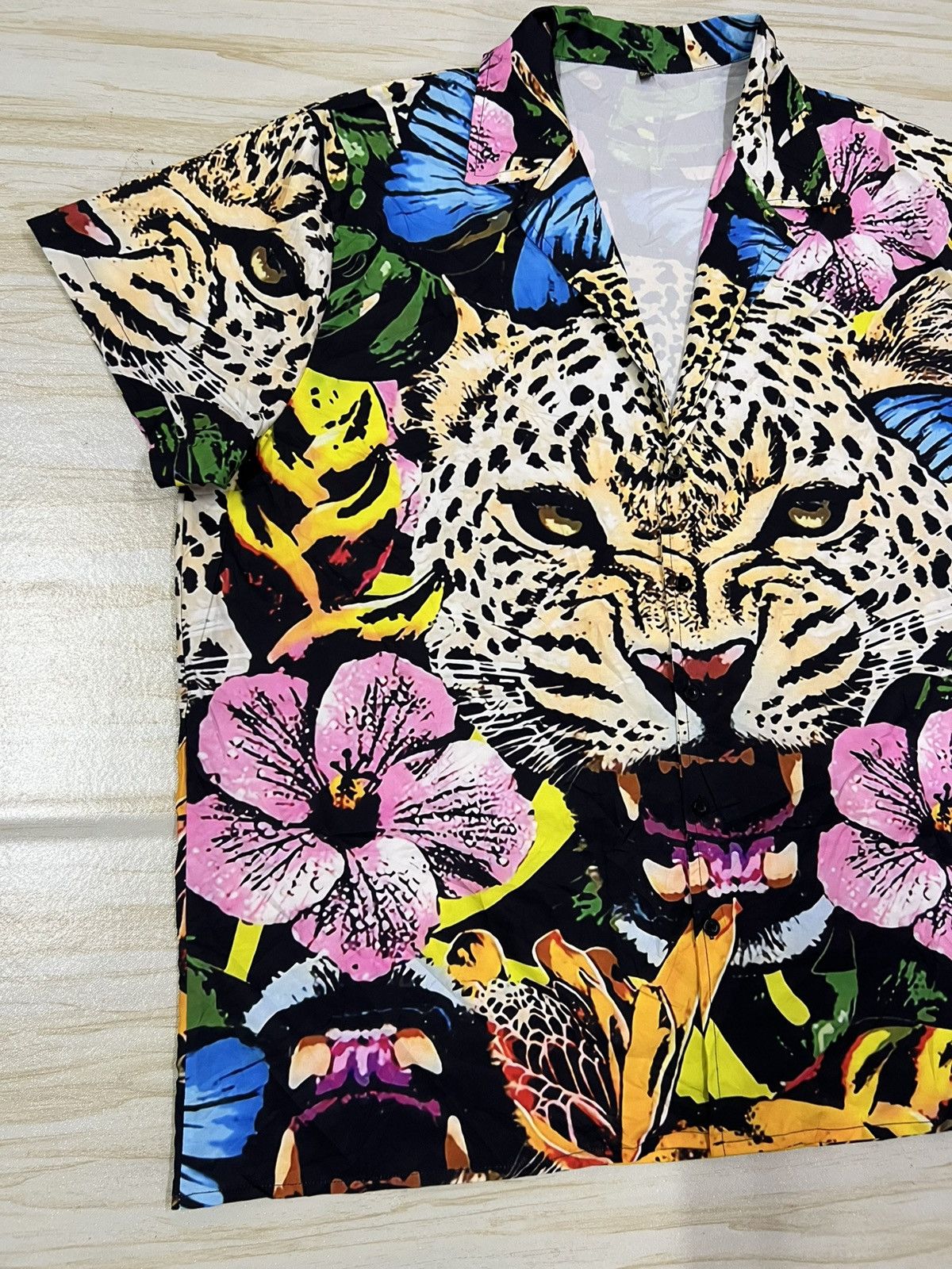 Other Hawaiian Leopard Over Print Shirt Size US XXL / EU 58 / 5 - 2 Thumbnail