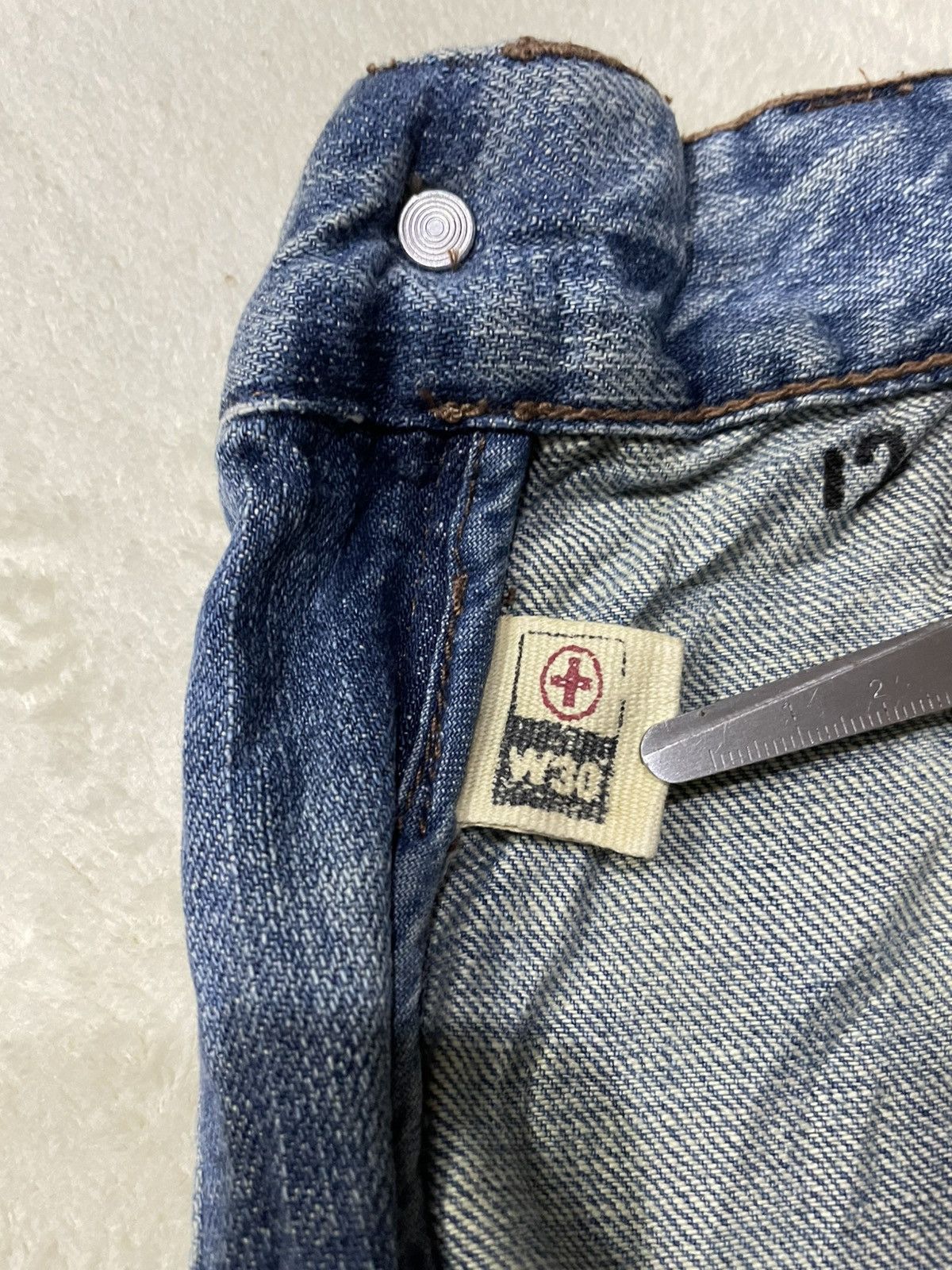 Japanese Brand Vintage Touch JeanSmith Sick Big Pocket Straight Cut Jeans Size US 32 / EU 48 - 15 Thumbnail