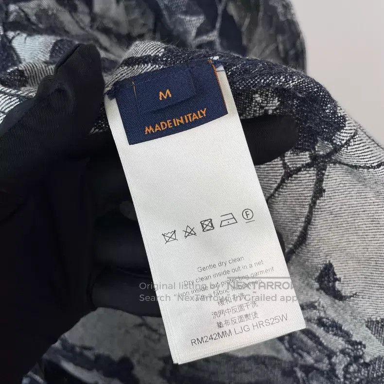 Louis Vuitton Louis Vuitton Blue floral embroidered logo denim short sle Size US M / EU 48-50 / 2 - 6 Thumbnail