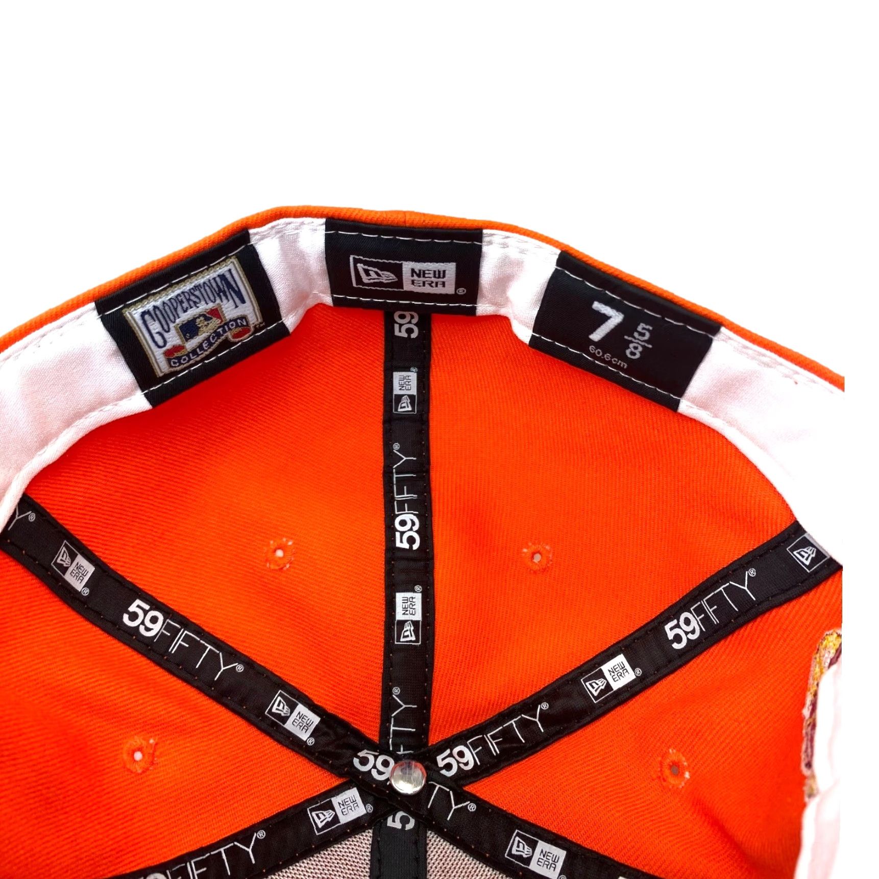 New Era HAT CLUB EXCLUSIVE NEW YORK YANKEES DAYBREAKERS ORANGE RED UV 2001 WS 7 5/8 NY Size ONE SIZE - 7 Thumbnail