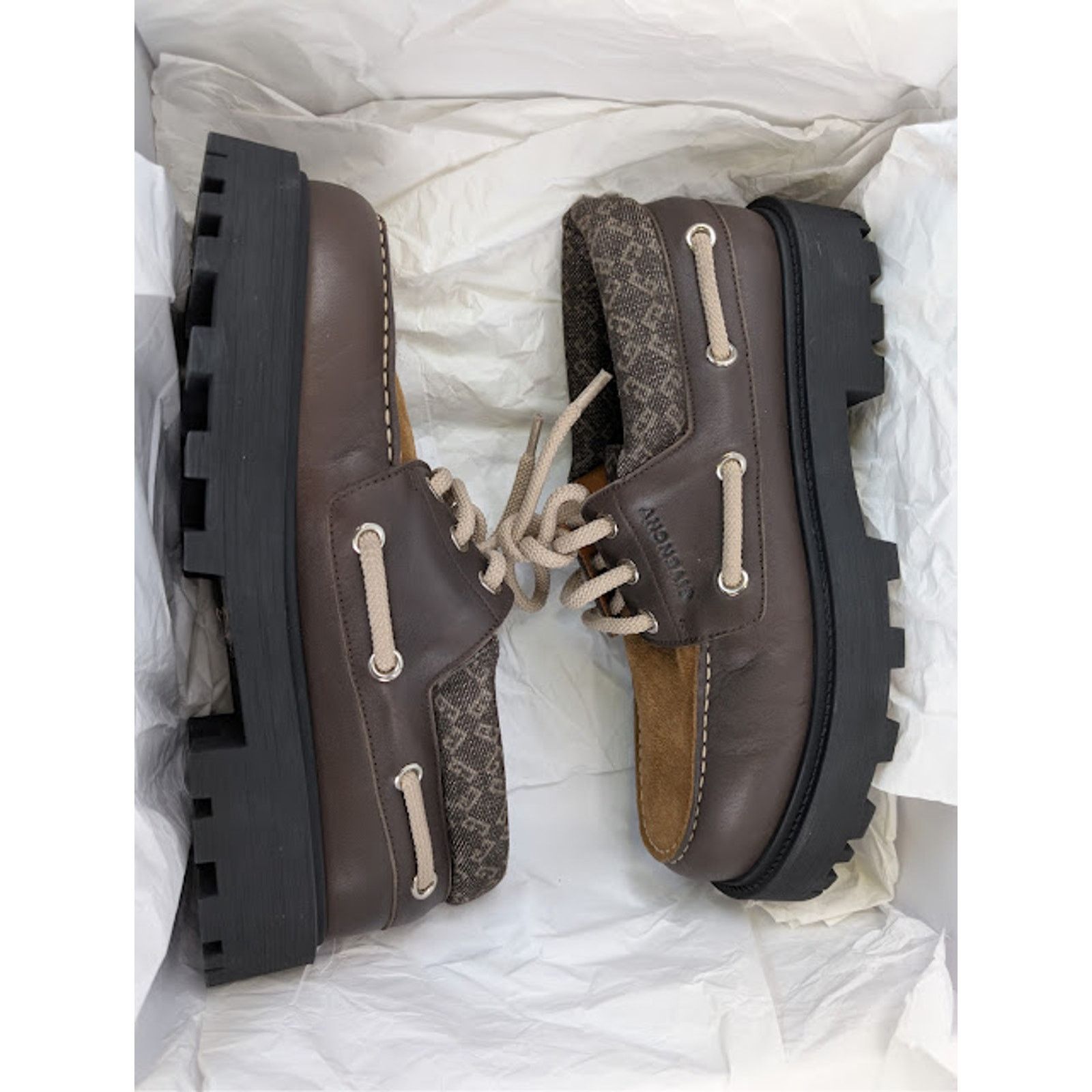 Givenchy o1rshd1 Storm Leather Boat Boots in Chocolate Size US 10 / EU 43 - 20 Thumbnail