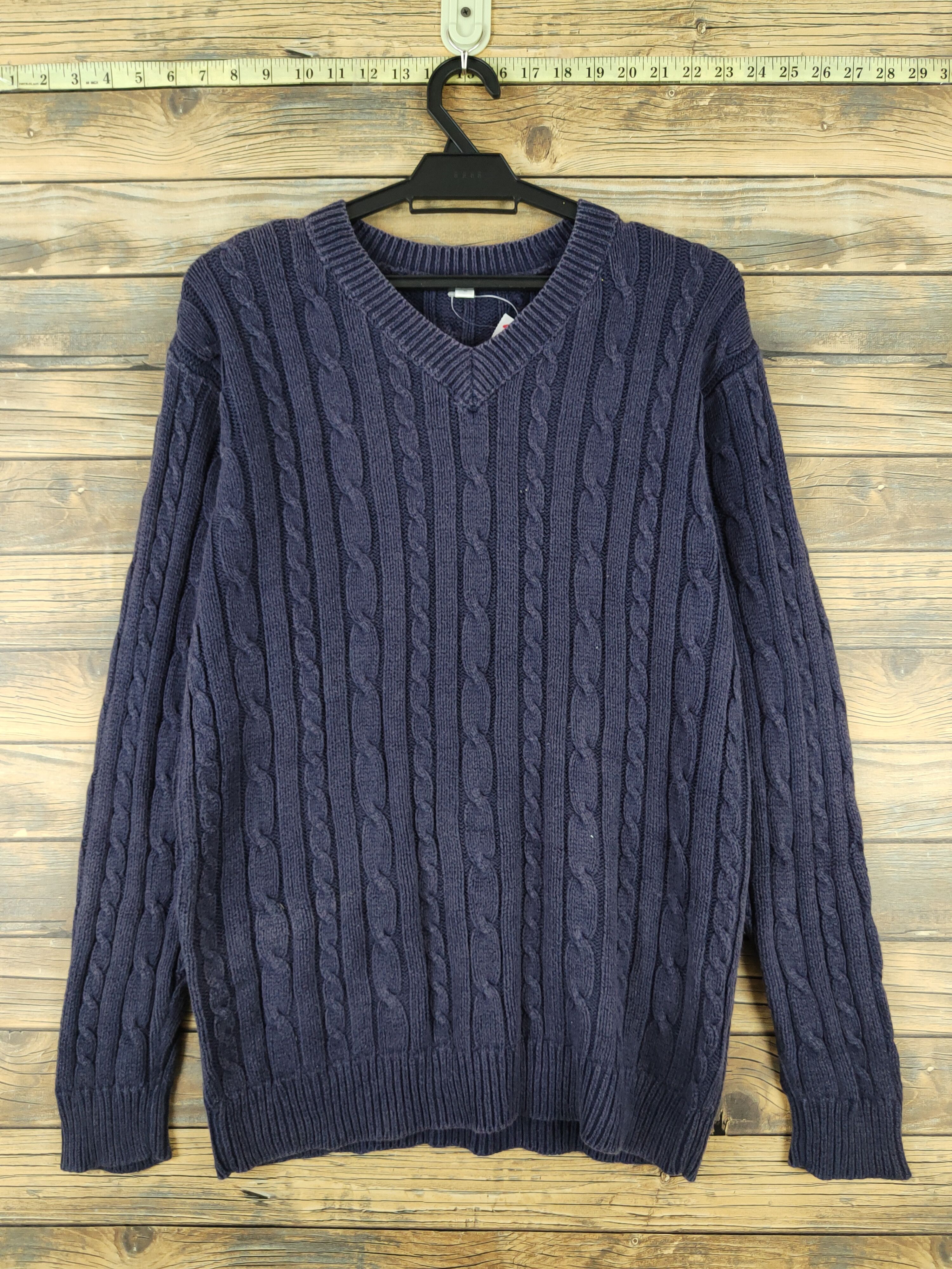 Aran Isles Knitwear × Japanese Brand × Vintage Japanese Brand Navy Faded Knitwear Sweatshirts #W1006 Size US M / EU 48-50 / 2 - 1 Thumbnail