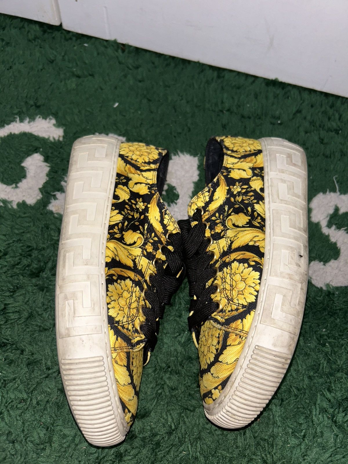 Versace VERSACE Gold \u0026 Black Barocco Grace Shoes size 7.5 men 5.5w | Grailed, image size:1200x1600