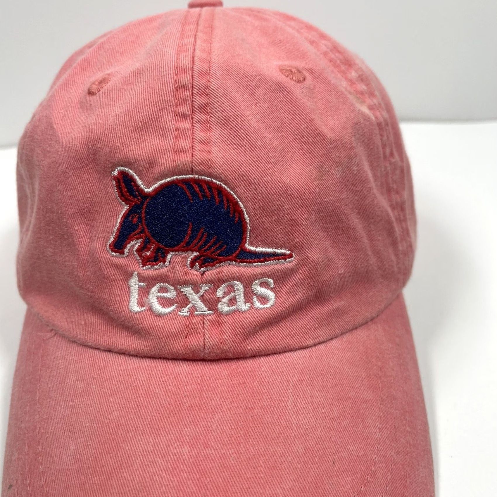 Vintage Adams Hat Cap Adult Pink Texas Embroidered Adjustable Leather StrapBack Womens Size ONE SIZE - 2 Thumbnail