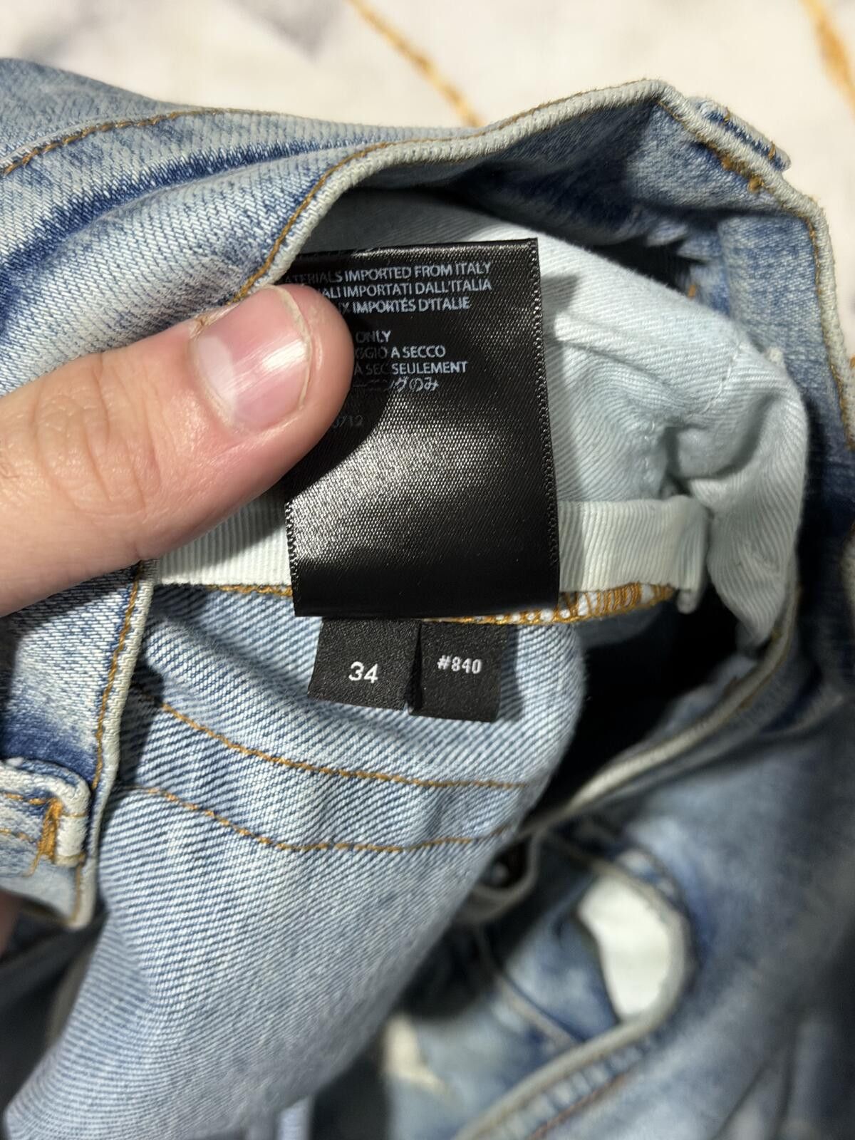 Amiri Amiri MX1 VVS Patch Bleached Indigo Denim - Sz34 Size US 34 / EU 50 - 6 Thumbnail