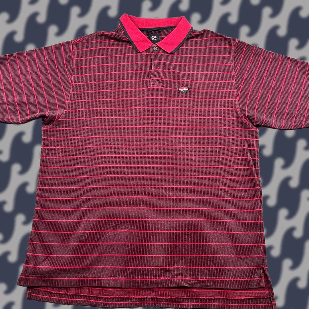 Nike Nike Vintage Tiger Woods Yin Yang 3D Red Polo Shirt Mens Large Striped 90s Size US L / EU 52-54 / 3 - 1 Thumbnail