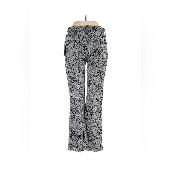 Designer Rag Bone Hana Jeans Gray High Rise Velvet Cheetah Bootcut Cr Size 24" / US 00 / IT 34 - 2 Thumbnail