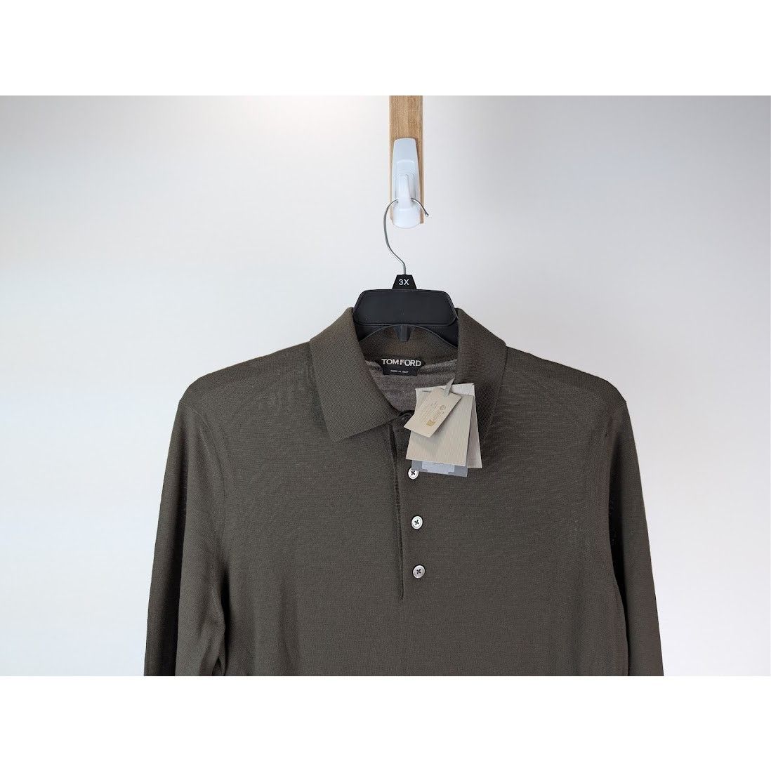Tom Ford o1rshd1 Long sleeve Polo Shirt in Dark Green Size US L / EU 52-54 / 3 - 3 Thumbnail
