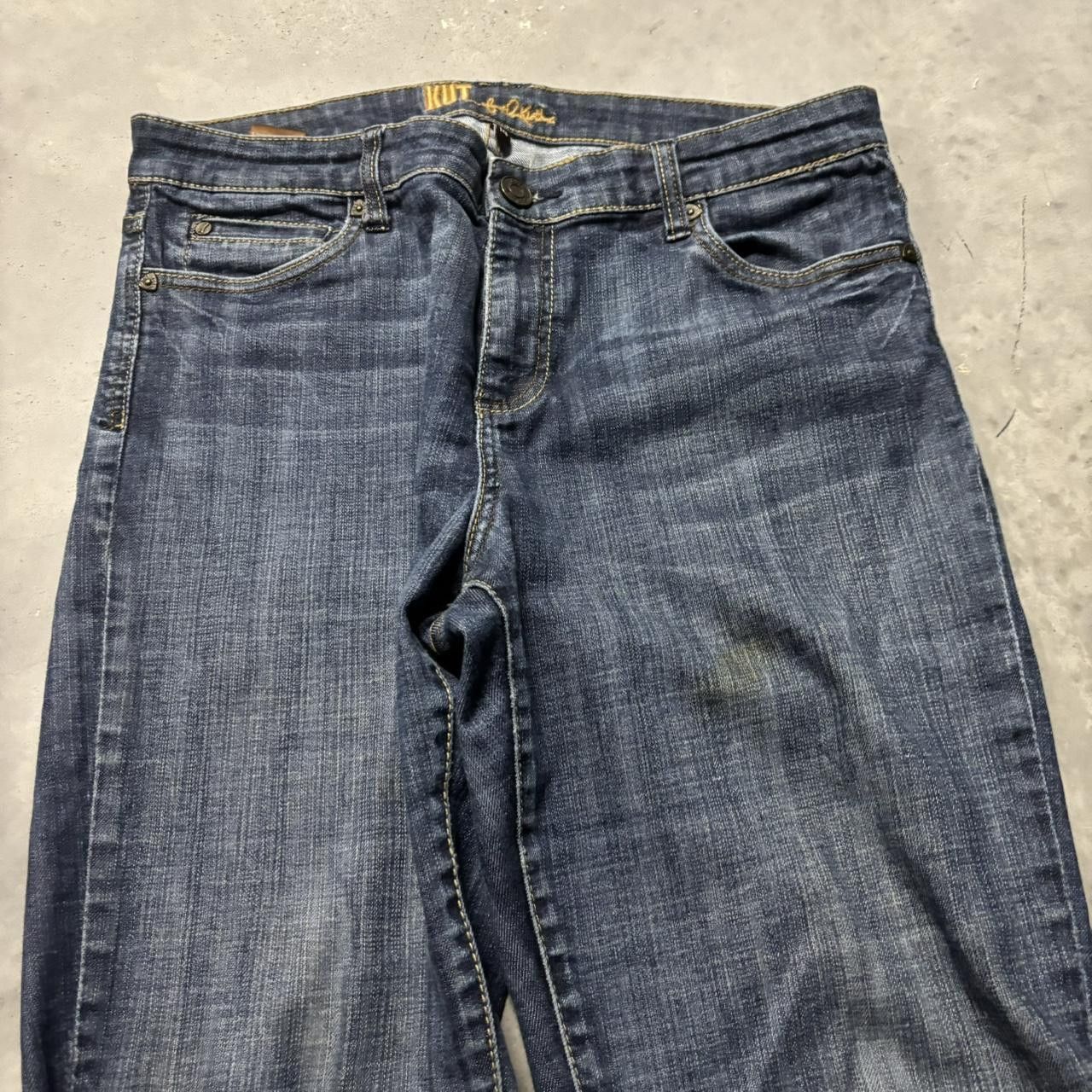 Japanese Brand × Vintage Crazy Vintage Y2K/2000s Grunge Dark Wash Bootcut Denim Jeans! Size US 34 / EU 50 - 5 Thumbnail