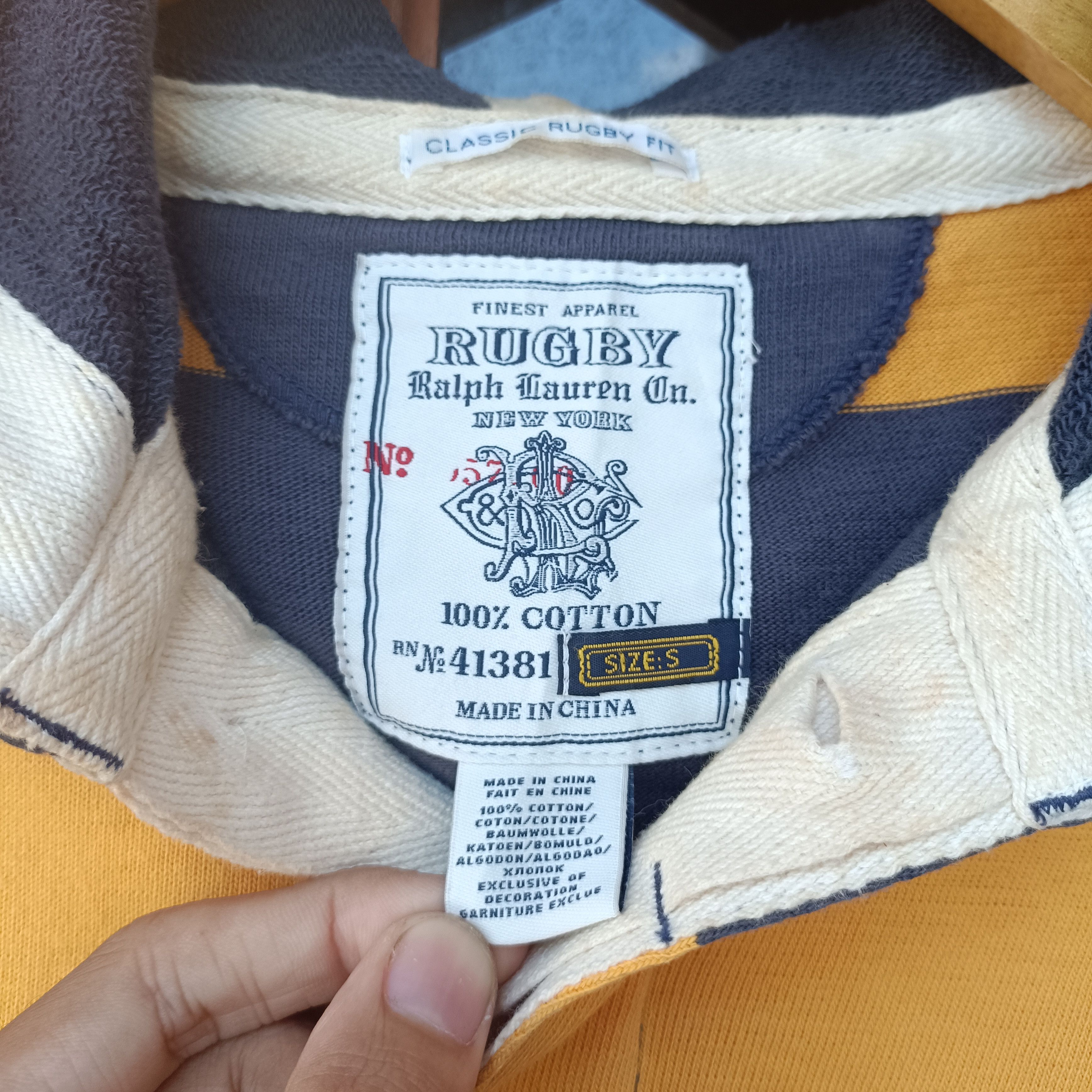 Polo Ralph Lauren RARE VINTAGE POLO RALPH LAUREN RUGBY HOODIE Size US S / EU 44-46 / 1 - 7 Thumbnail