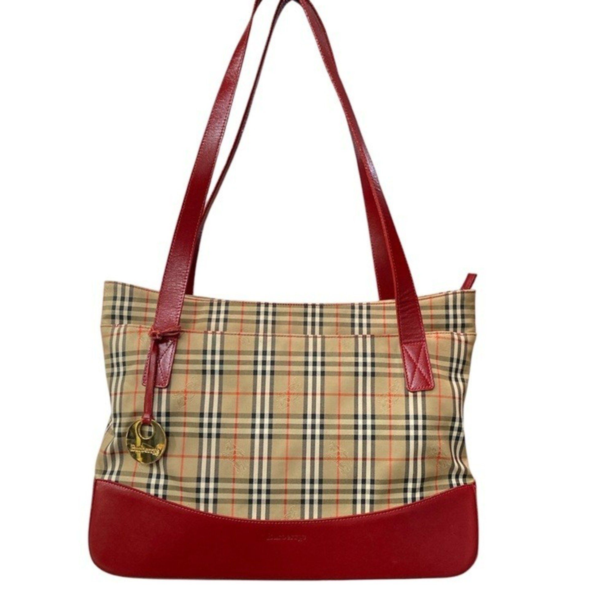 Burberrys Nova Check Tote Bag D4 in Beige, Women's