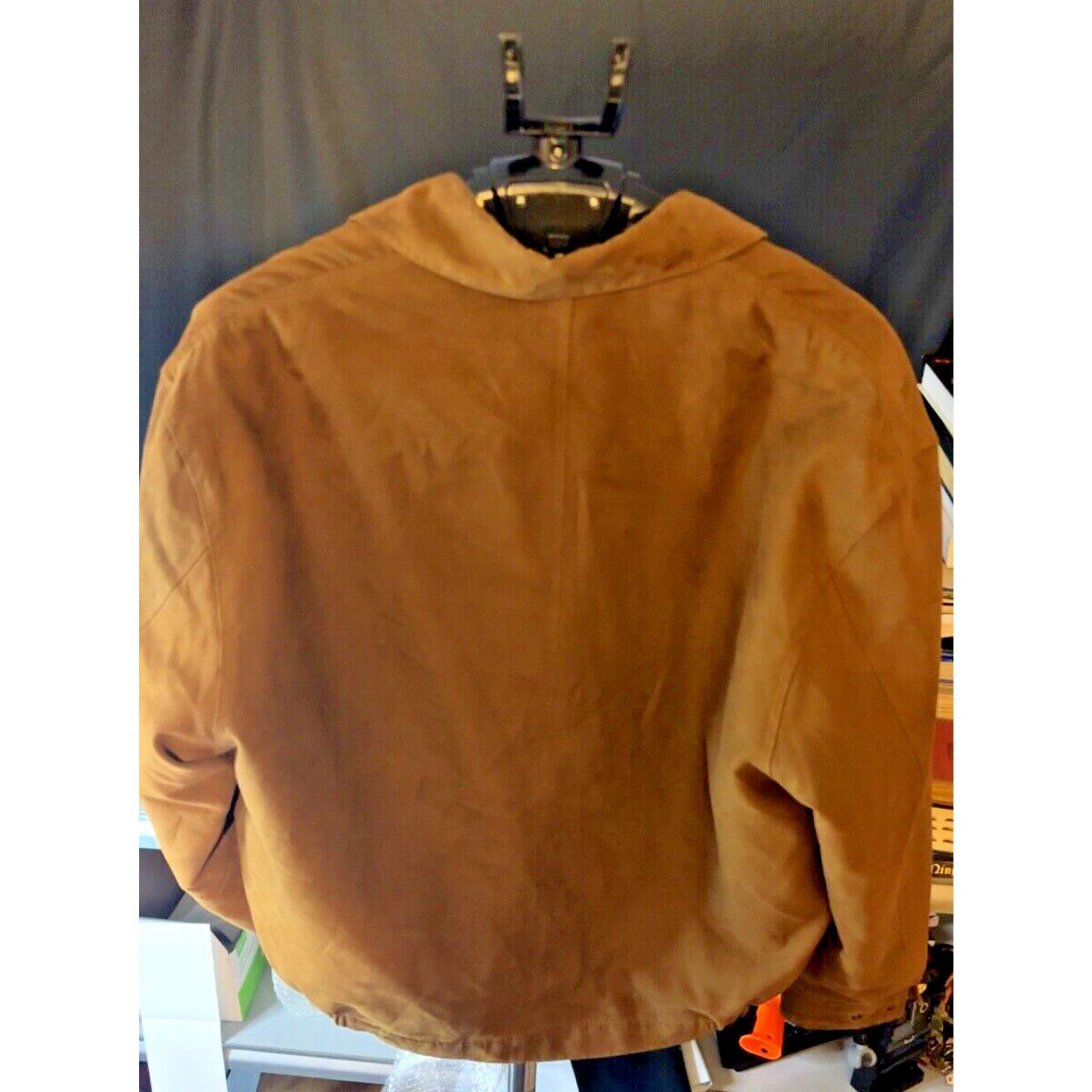 Jos. A. Bank Brown Faux Suede Medium Full Zip Bomber Jacket Jos A Bank Size US M / EU 48-50 / 2 - 5 Thumbnail