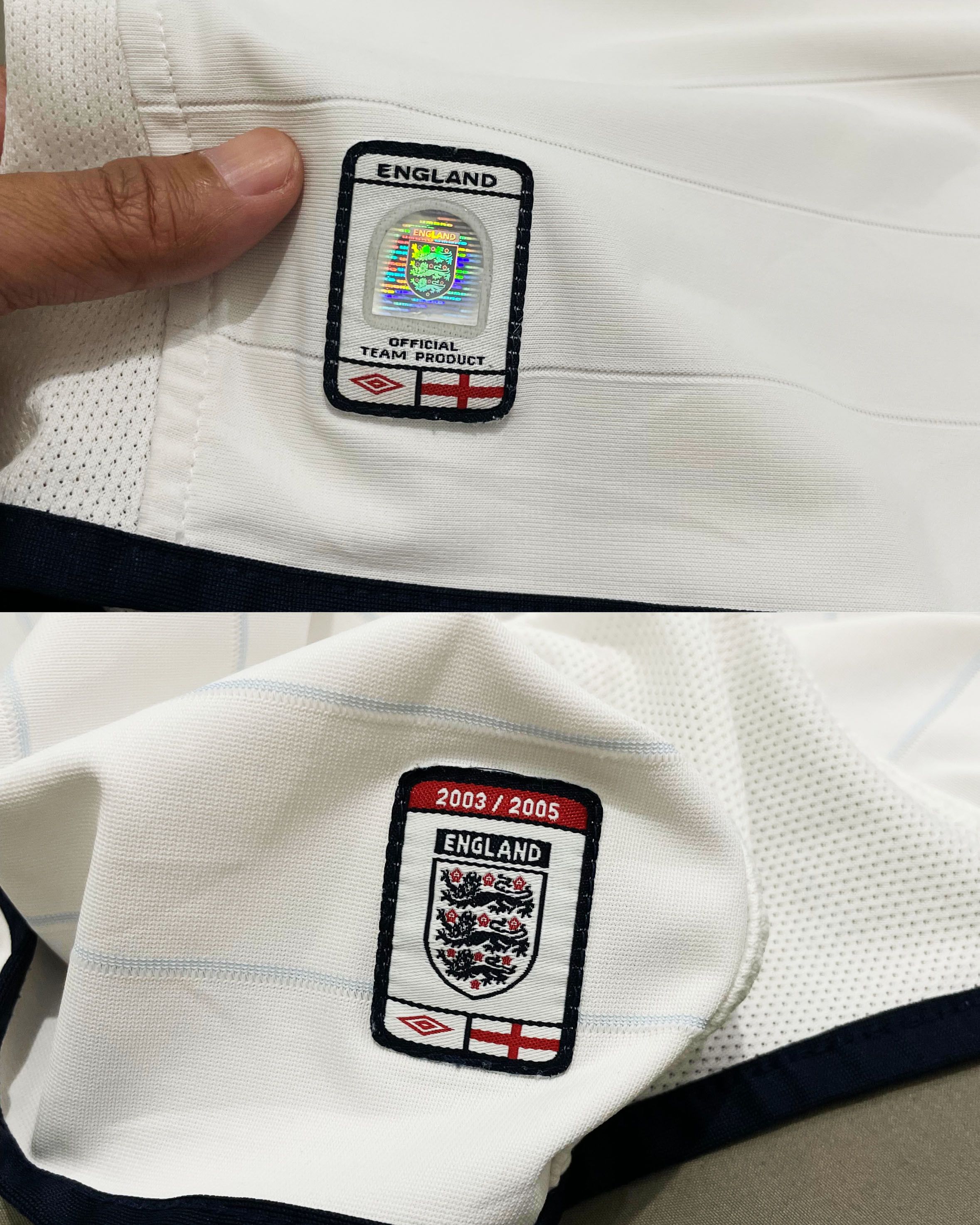 Umbro England Home Kit 2003 2004 2005 Size US M / EU 48-50 / 2 - 5 Thumbnail