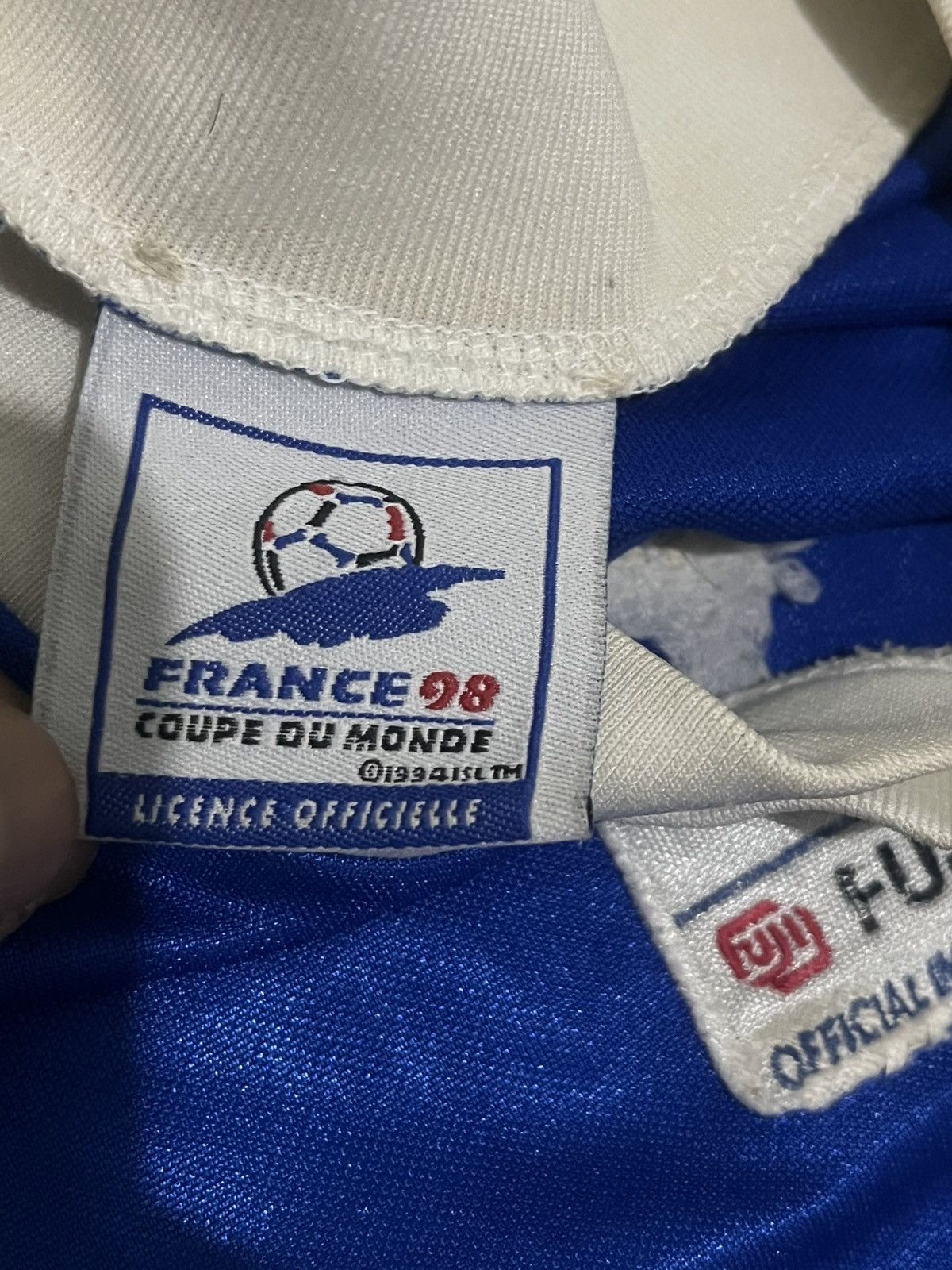 Vintage Vintage Adidas France FujiFilm 98 World Cup Jersey Size US L / EU 52-54 / 3 - 10 Thumbnail