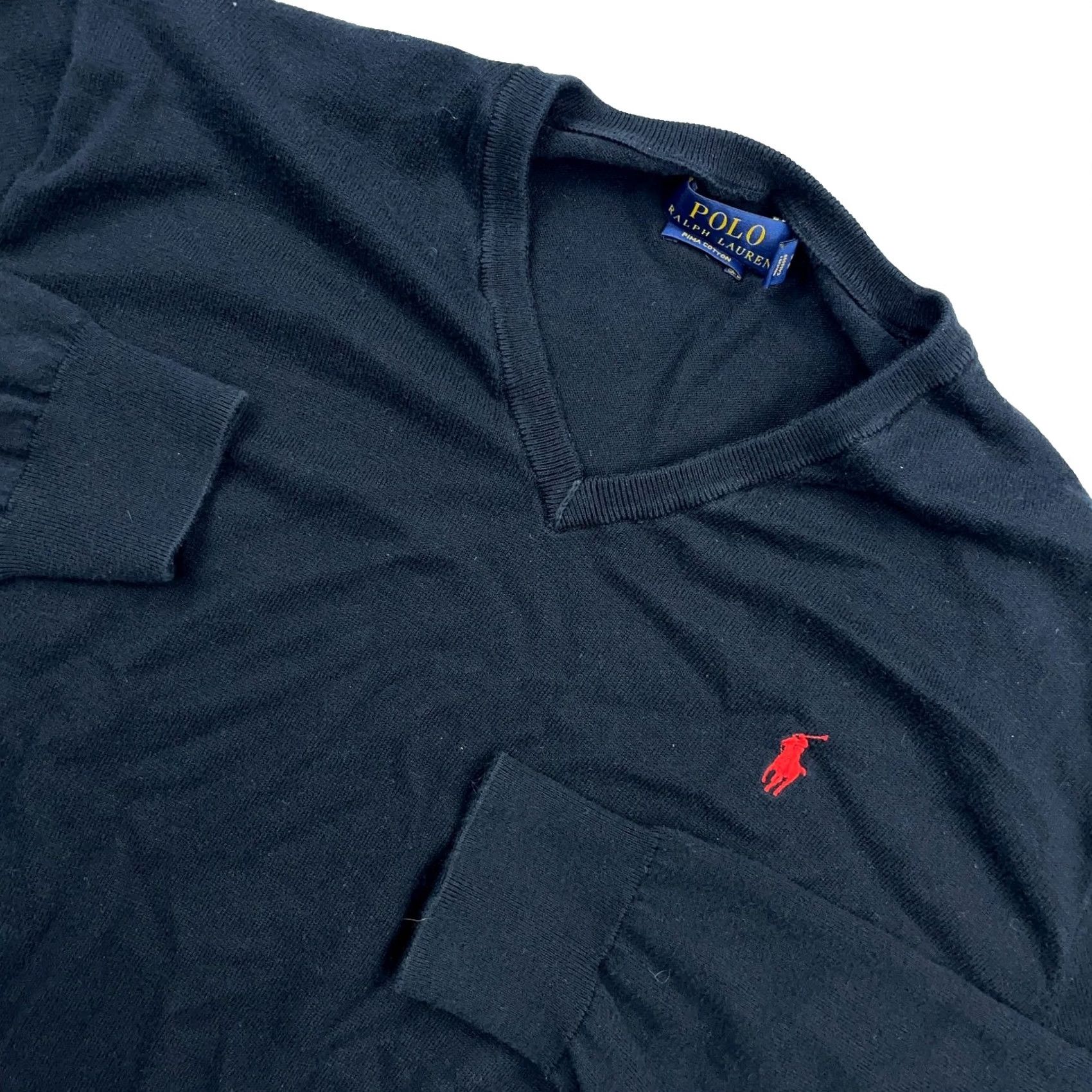 Polo Ralph Lauren Polo Ralph Lauren Sweater Men XL Black Pima Cotton V Neck Soft Golf Thin A3 Size US XL / EU 56 / 4 - 2 Thumbnail