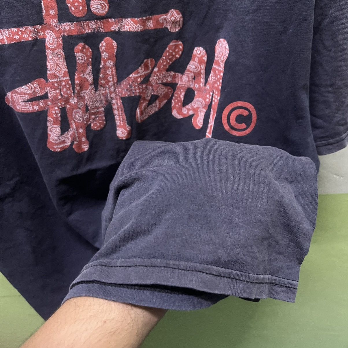Stussy Distressed Vintage Stussy Bandana Logo Tees Size US L / EU 52-54 / 3 - 10 Thumbnail