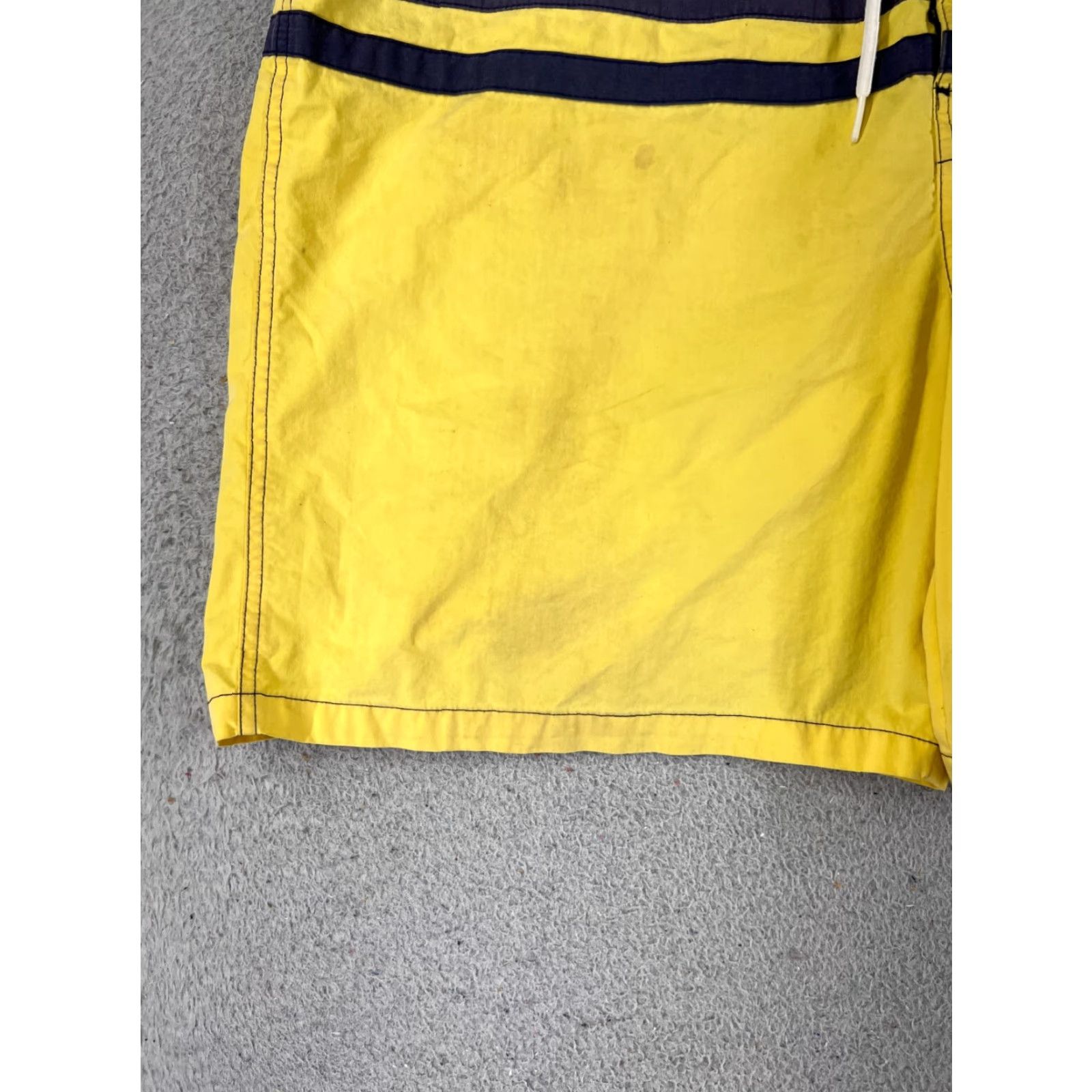 Polo Ralph Lauren Polo Ralph Lauren Trunks Mens 40 Yellow Blue Board Shorts Cargo Cotton Blend Striped™ Size US L / EU 52-54 / 3 - 3 Thumbnail