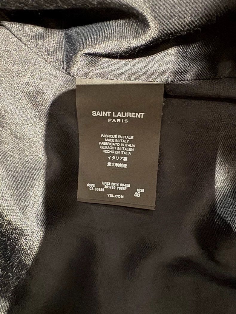 Saint Laurent Paris YSL Classic Gray Zebra Bomber Jacket Size US M / EU 48-50 / 2 - 6 Thumbnail