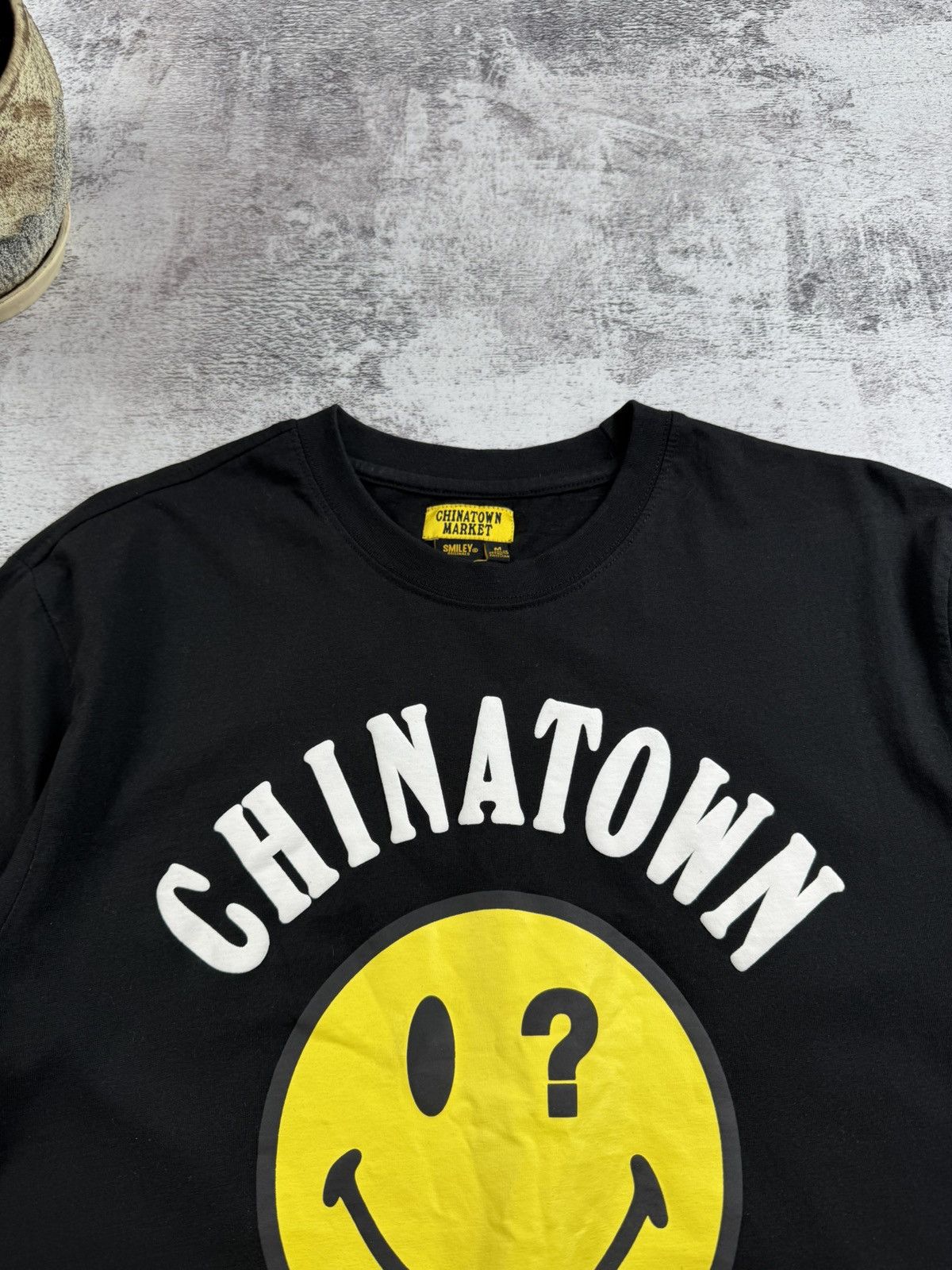 Japanese Brand Chinatown Market Smiley Men’s Medium Black Hip Hop Rap Cotton T Shirt Tee Jersey Size US M / EU 48-50 / 2 - 8 Thumbnail