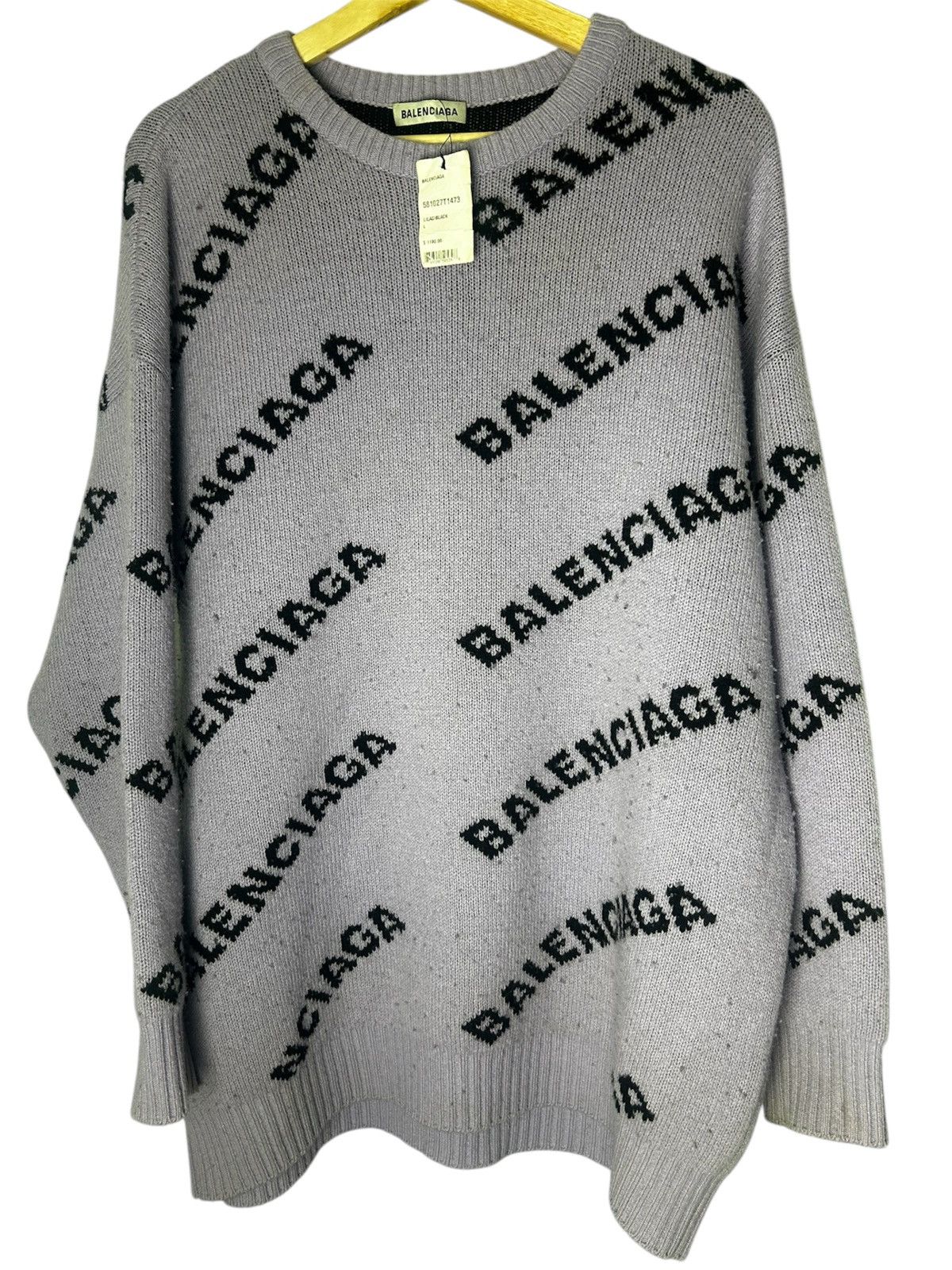 Balenciaga balenciaga black and purple sweater Size US L / EU 52-54 / 3 - 1 Thumbnail