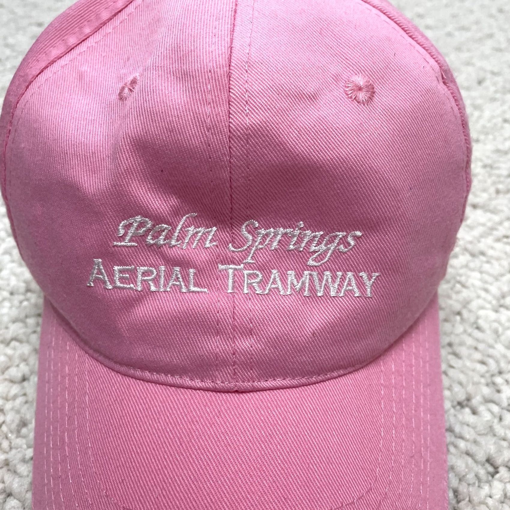 Vintage Palm Springs Aerial Tramway One Size Adjustable Baseball Cap Hat Pink Womens Size ONE SIZE - 2 Thumbnail