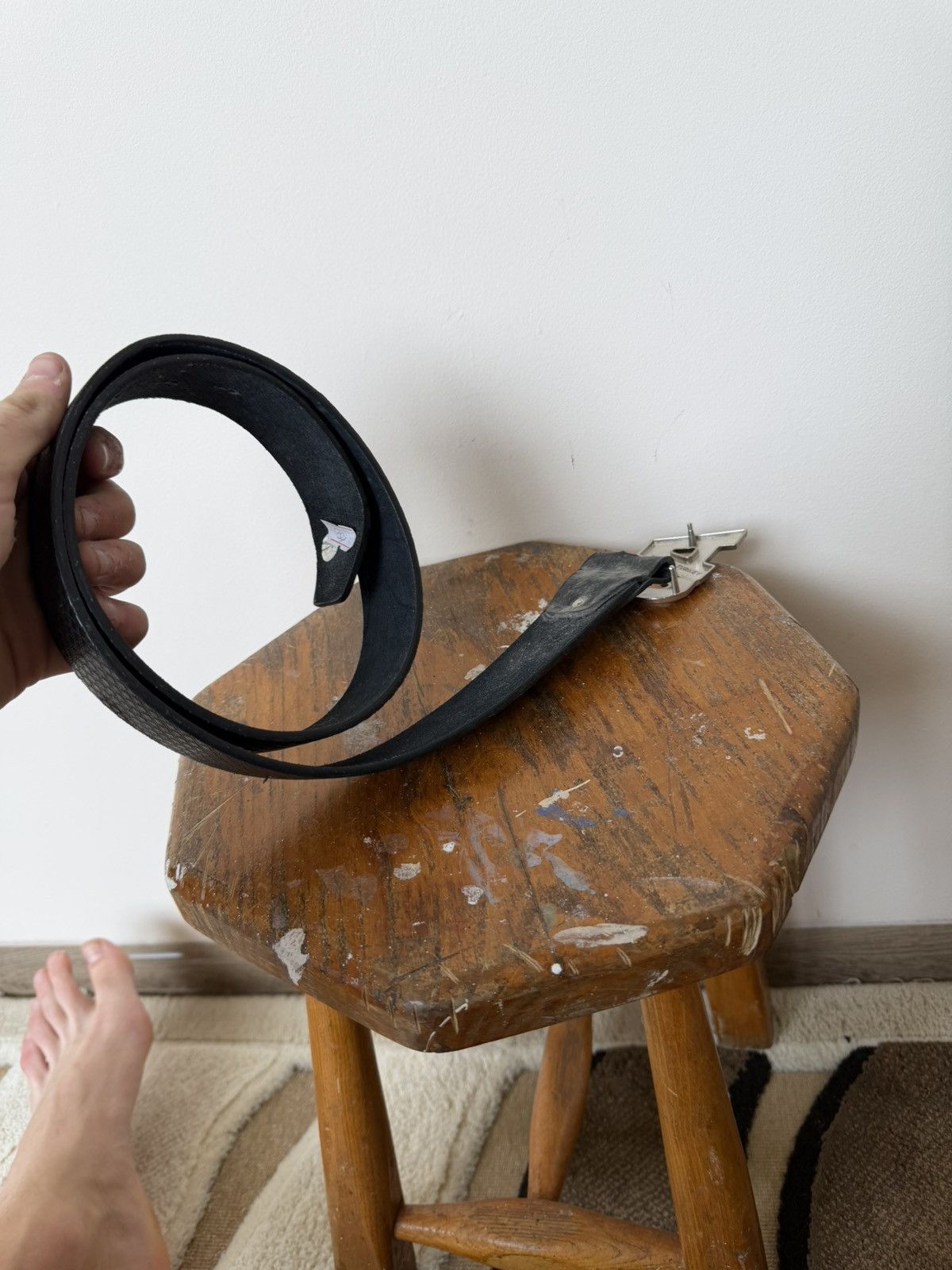 Armani Vintage Armani 90s Leather Y2K Metal logo opium style belt Size ONE SIZE - 6 Thumbnail