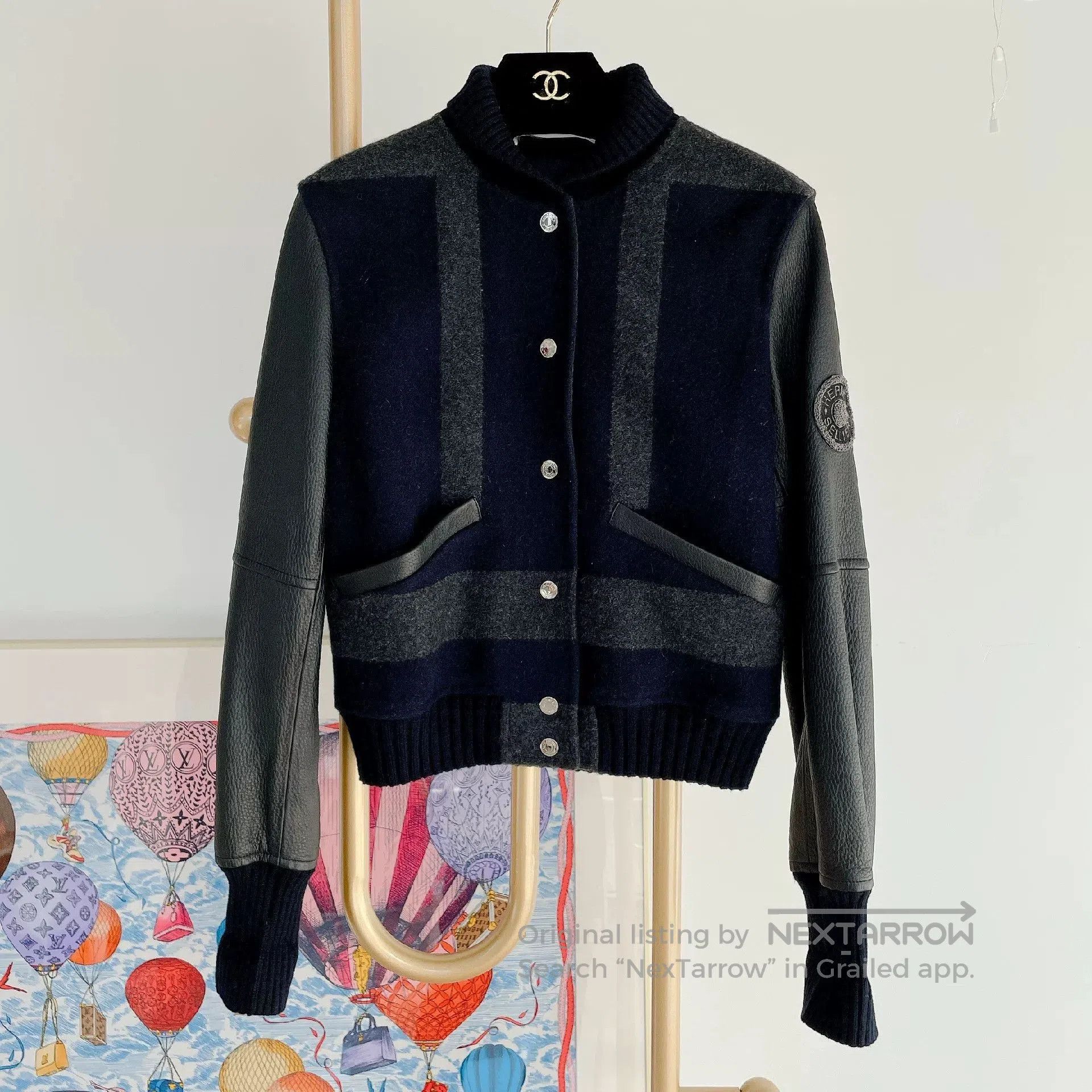 Hermes Hermes Cashmere Leather Trim Short Jacket. Size US XS / EU 42 / 0 - 1 Thumbnail