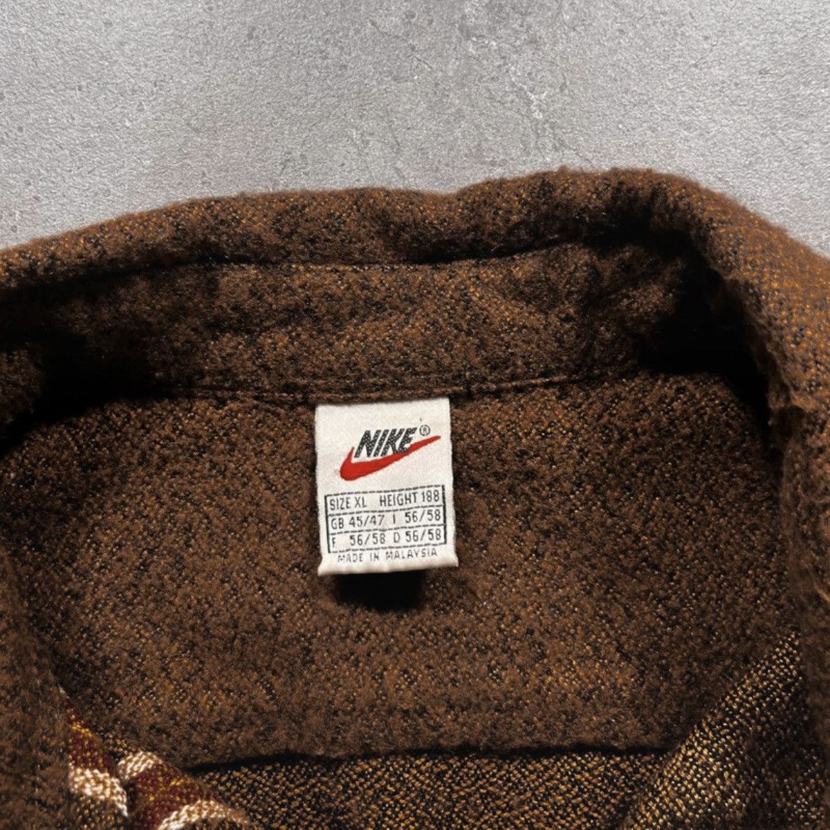 Nike Nike 90s Vintage Flannel Shirt Overshirt Fleece Very Rare Size US XL / EU 56 / 4 - 7 Thumbnail