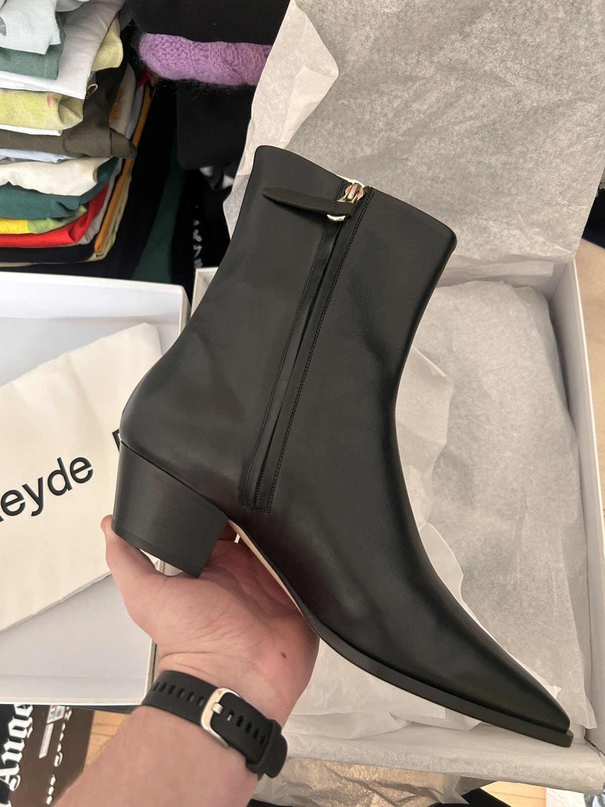 aeyde Aeyde Baba Calf Leather Boots Size US 11 / IT 41 - 1 Thumbnail