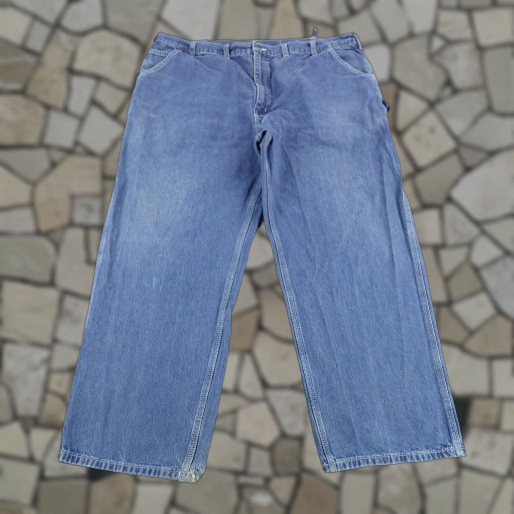 Carhartt Carhartt Jeans Blue Dungaree Fit Men's Big & Tall 42x30 Regular Denim Work Pants Size US 42 / EU 58 - 1 Thumbnail