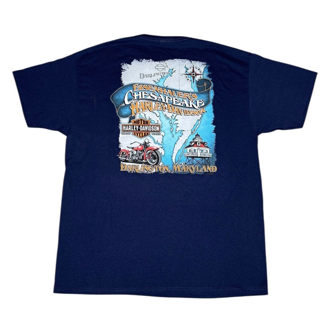 Harley Davidson × Vintage Vintage Harley Davidson Motorcycles Darlington MD T-Shirt Size US XL / EU 56 / 4 - 1 Thumbnail