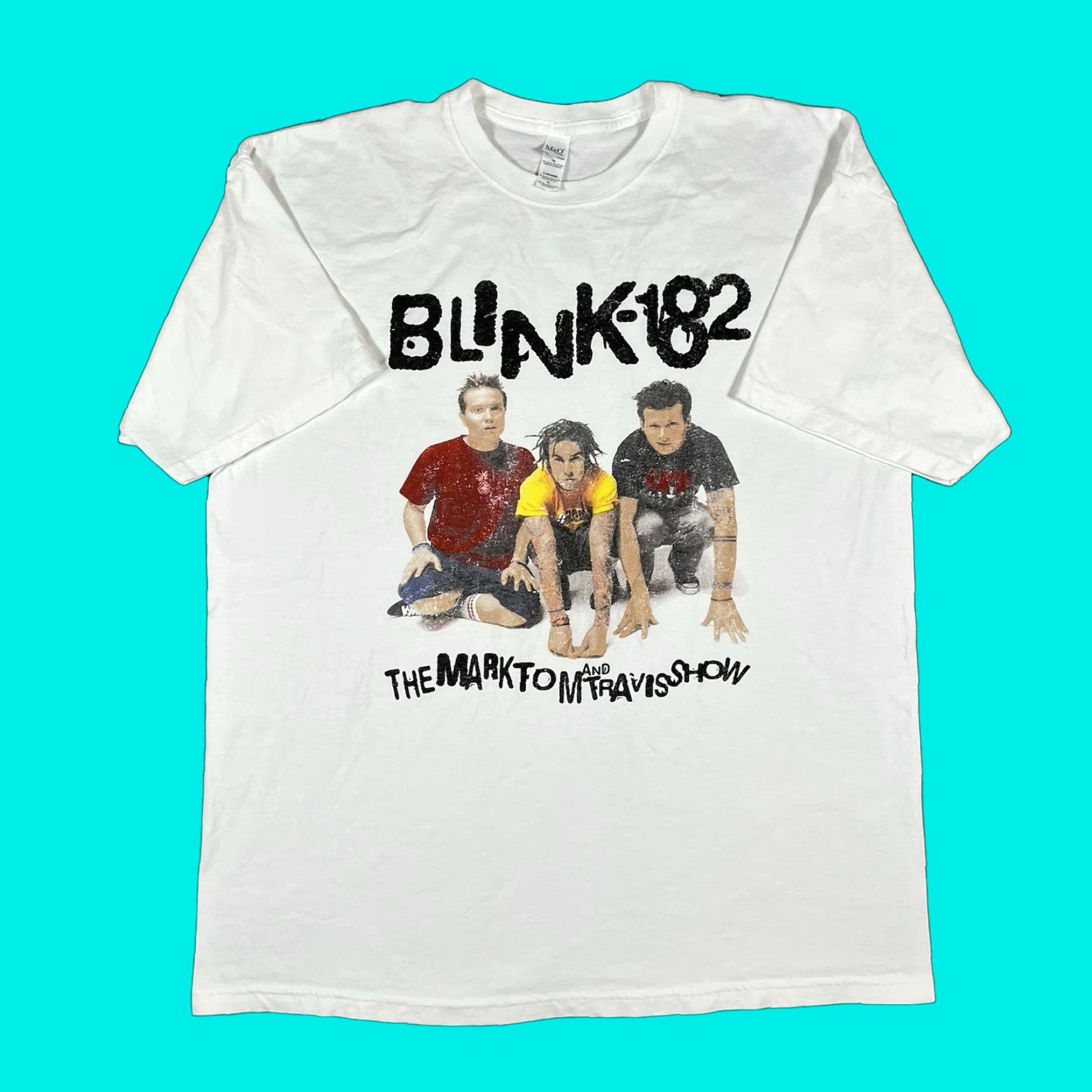 Vintage Blink 182 Shirt Mens XL Vintage Y2K Mark Tom Travis Show Punk Band Tee 2000 Tour Size US XL / EU 56 / 4 - 1 Thumbnail